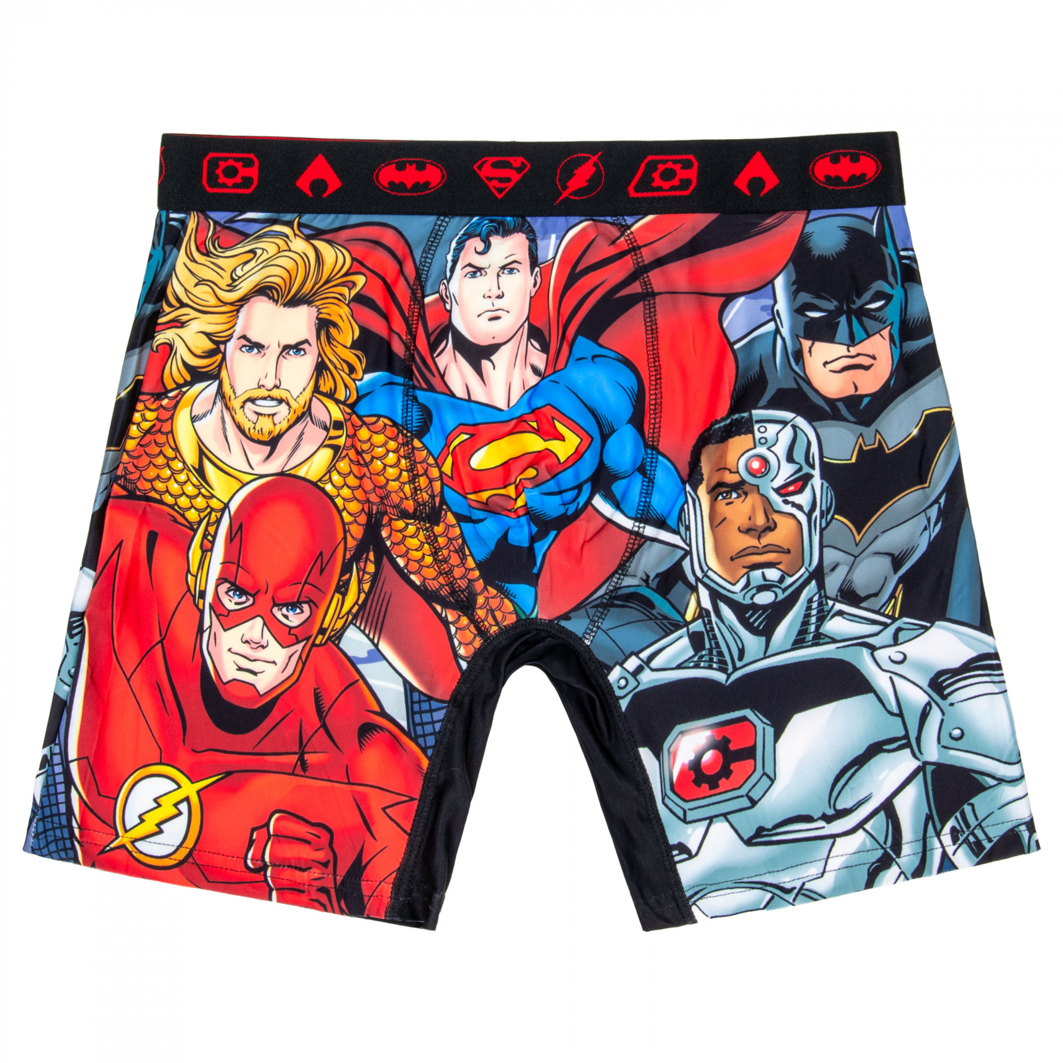 Justice League Mob Scene Boxer Briefs, Multi-Color