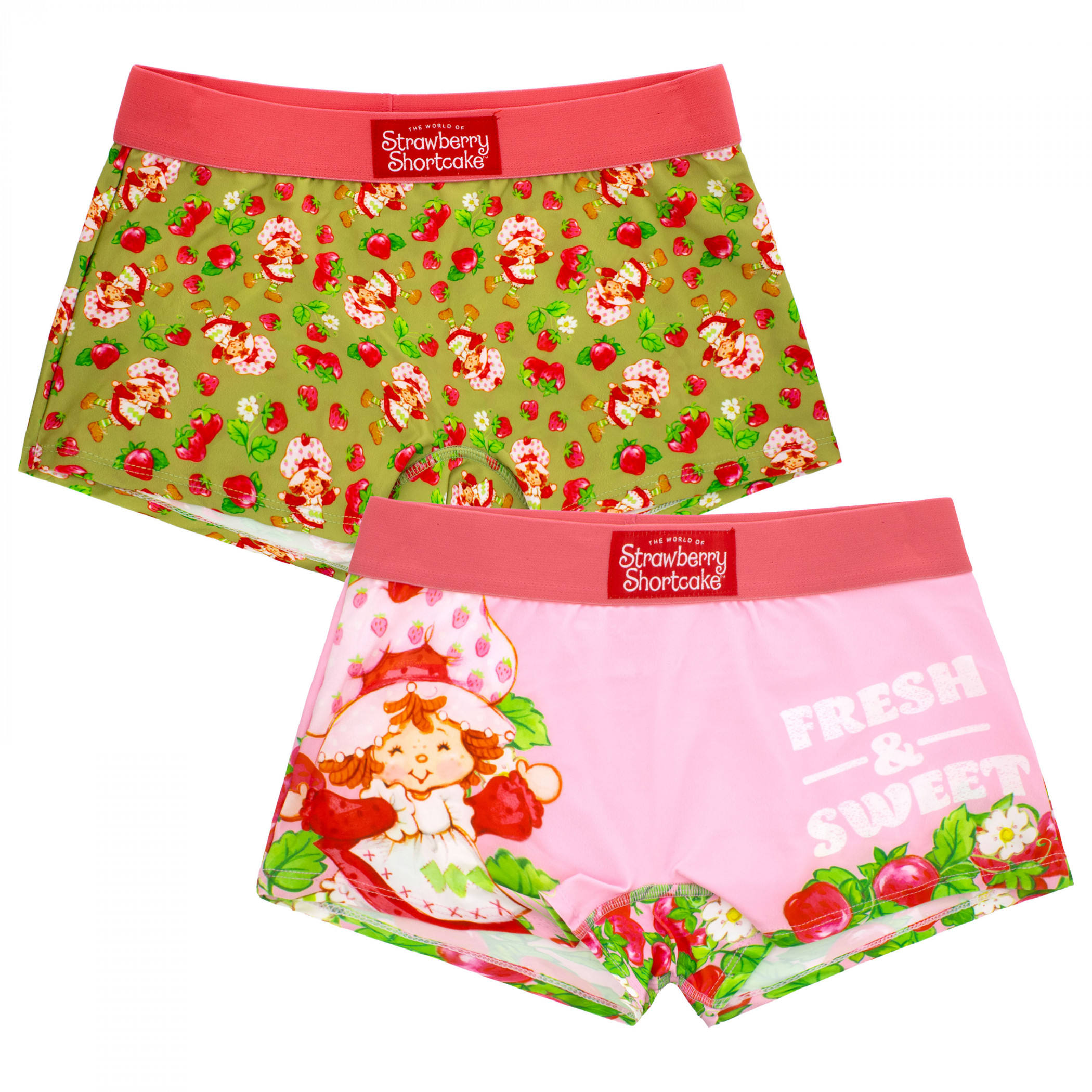 Strawberry Shortcake Fresh & Sweet 2-Pack Ladies Boyshorts, Multi-Color