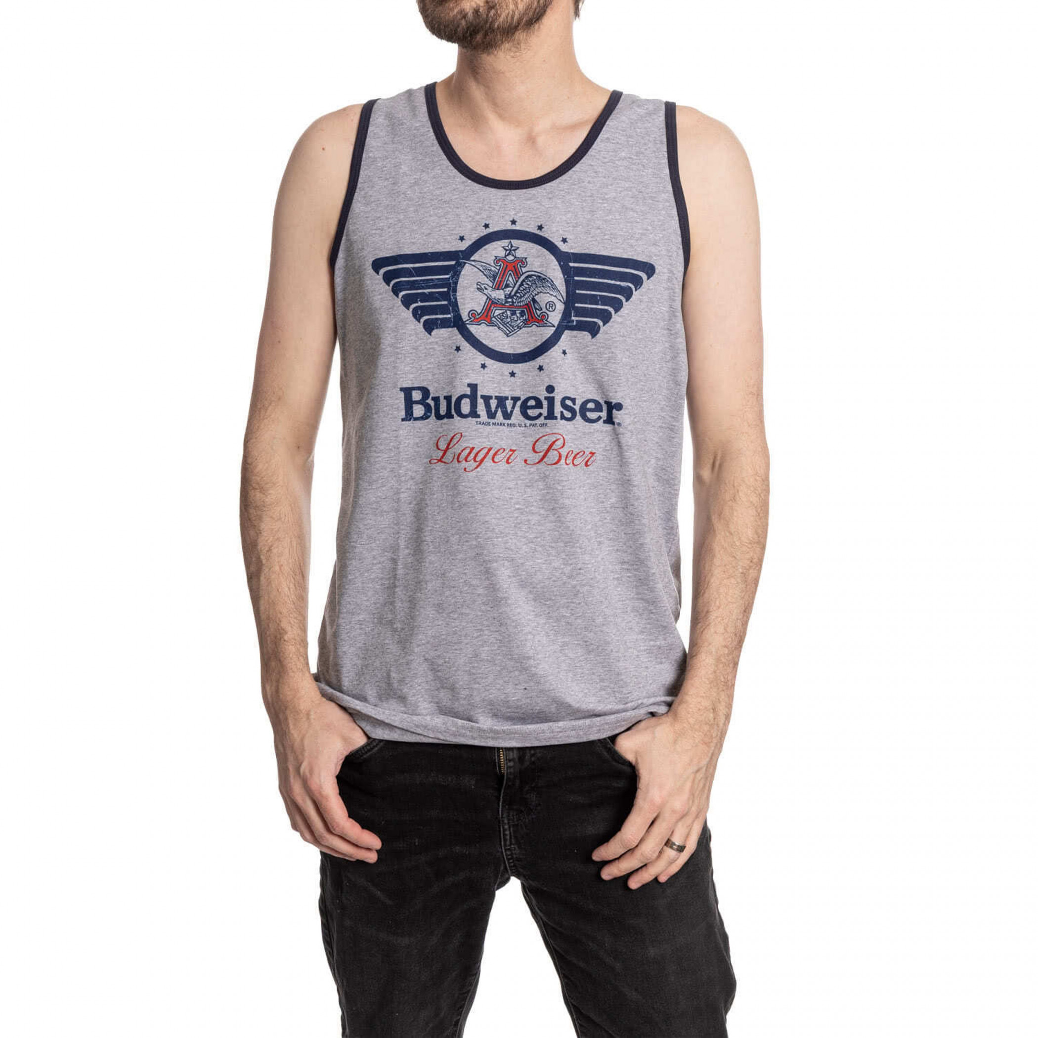 Budweiser Lager Beer Vintage Logo Mens Tank Top
