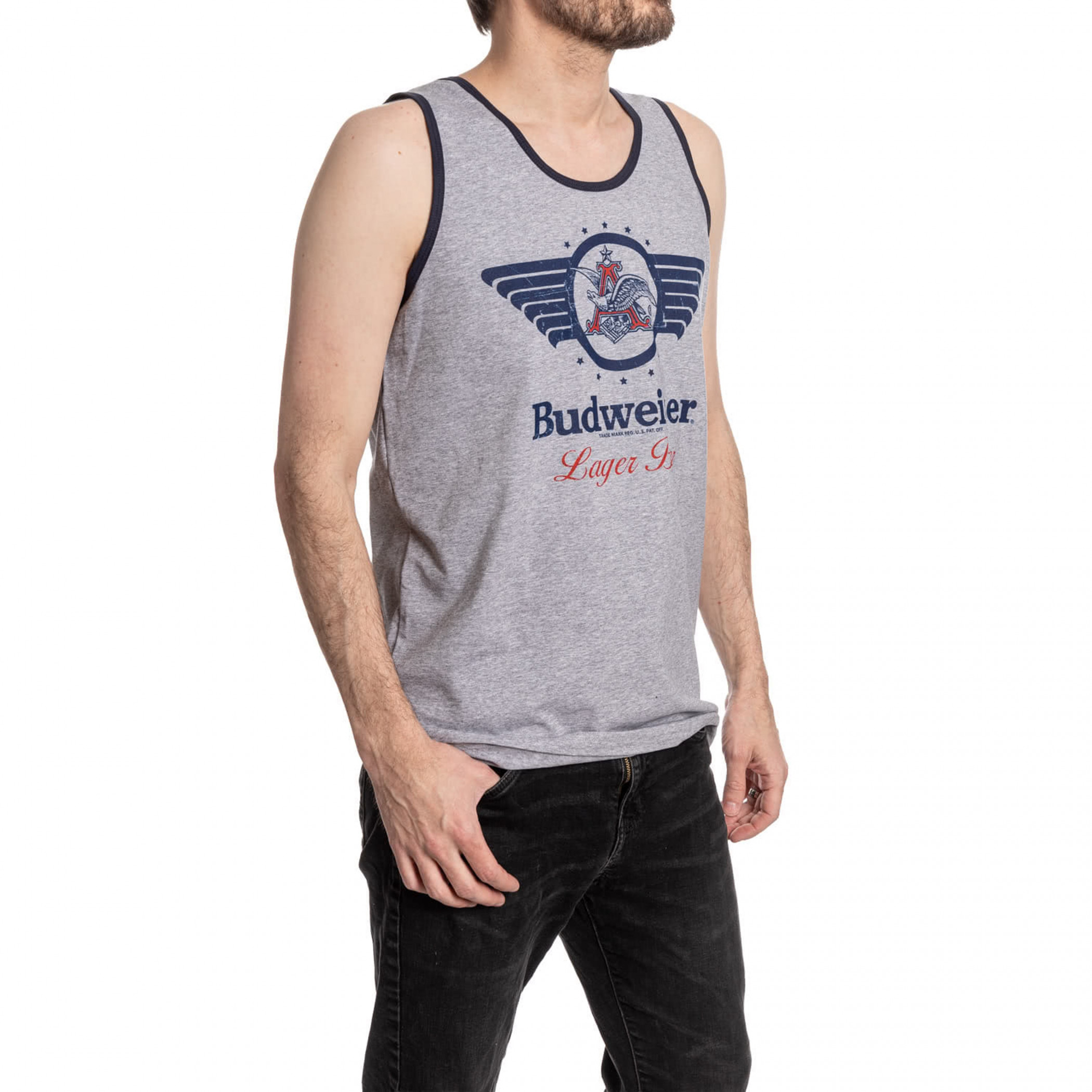 Budweiser Lager Beer Vintage Logo Mens Tank Top