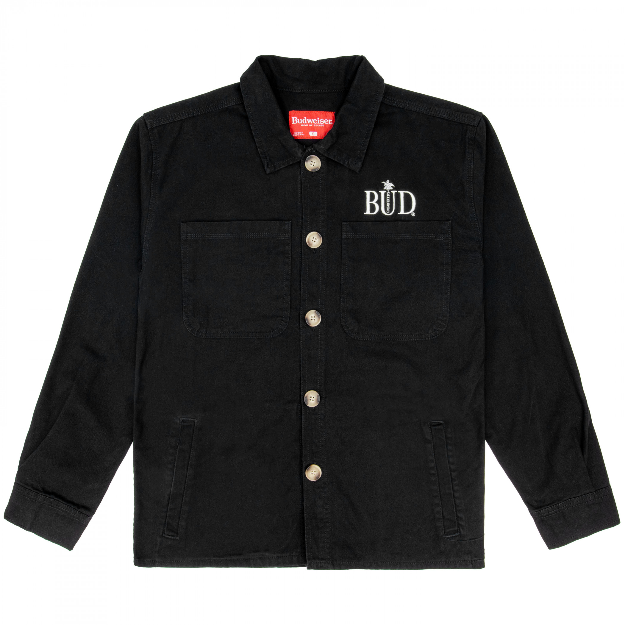 Budweiser Charcoal Button-Down Chore Jacket