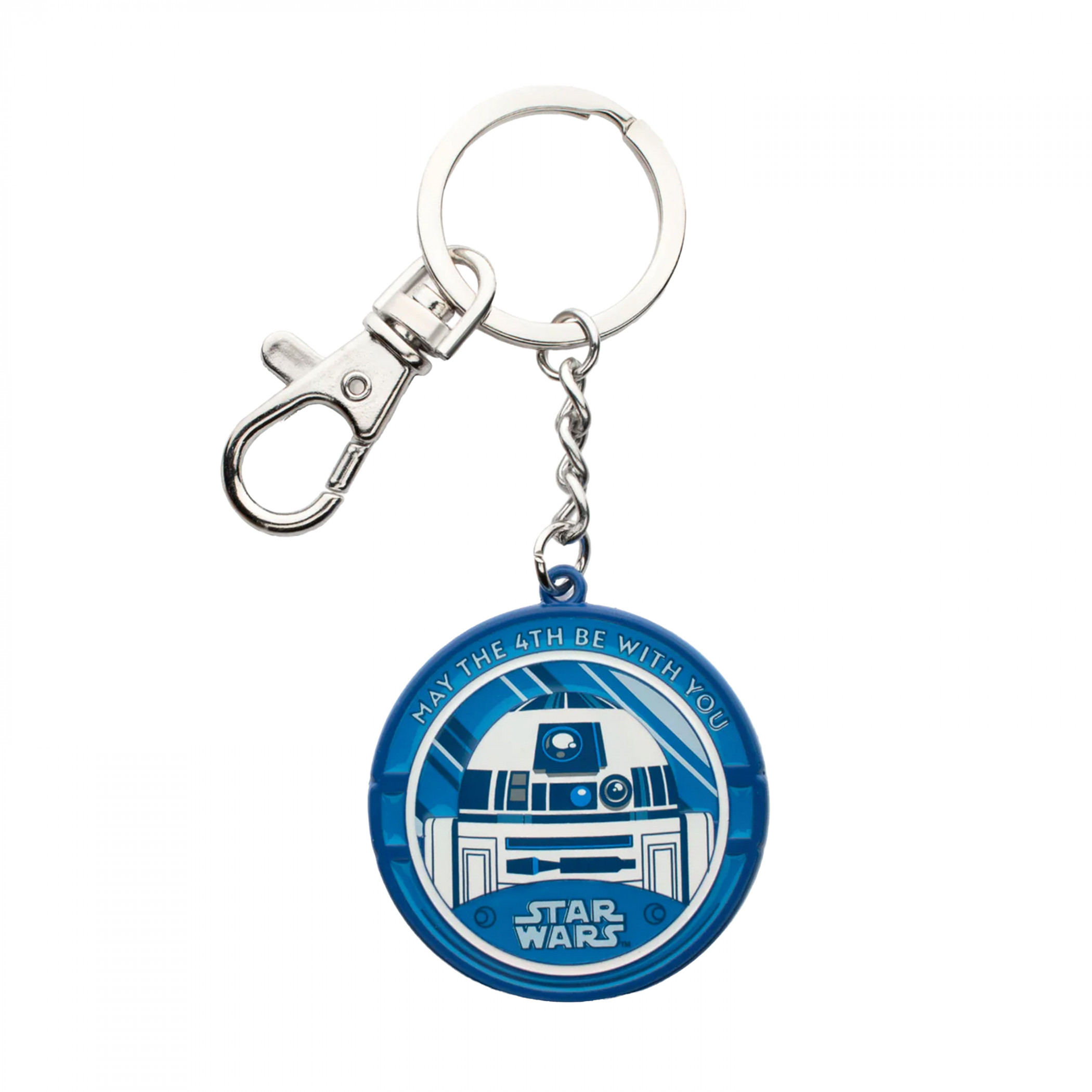 Star Wars R2-D2 May the 4th Be With You Keychain, Blue