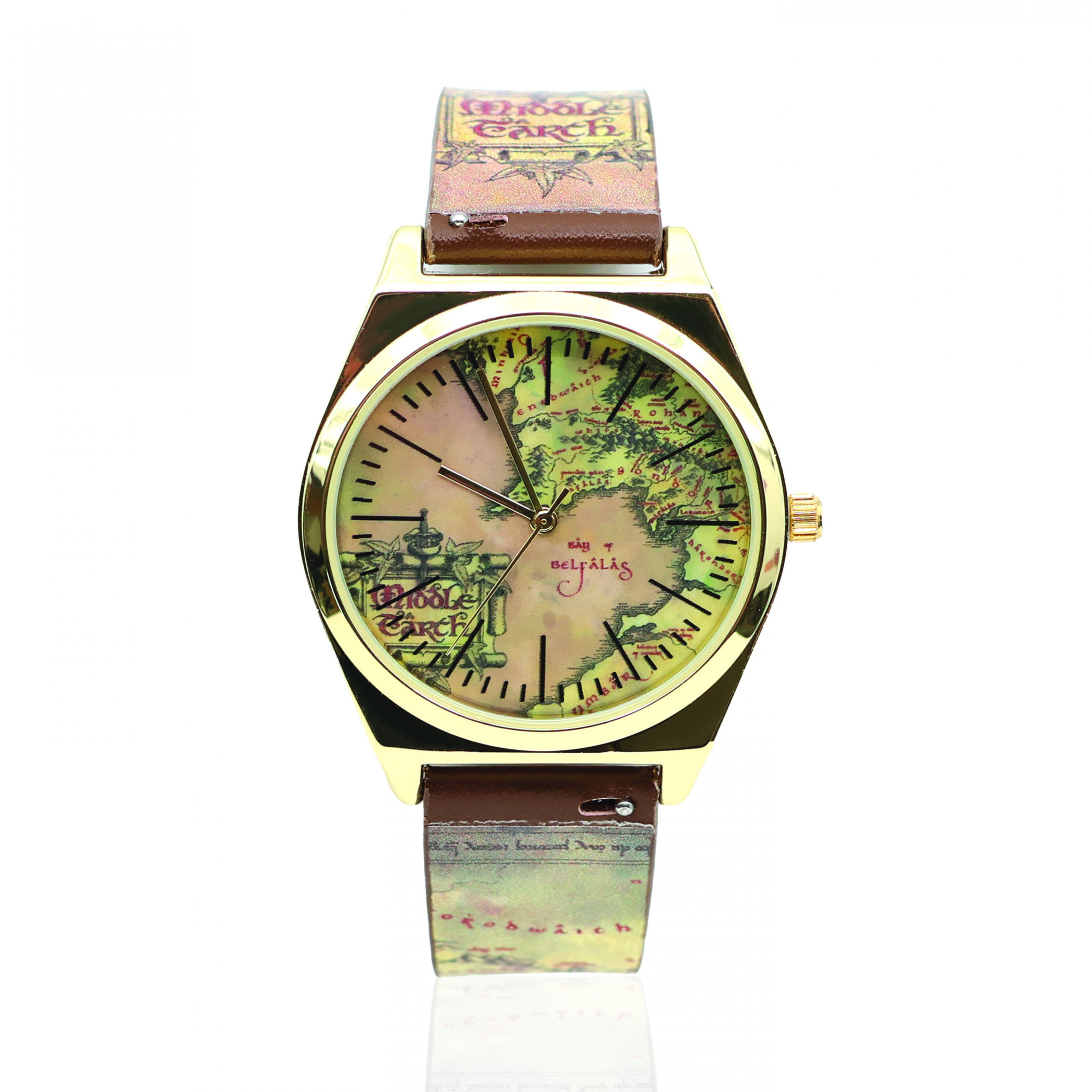 Lord Of The Rings Middle Earth Analog Watch with Reversible Band, Brown