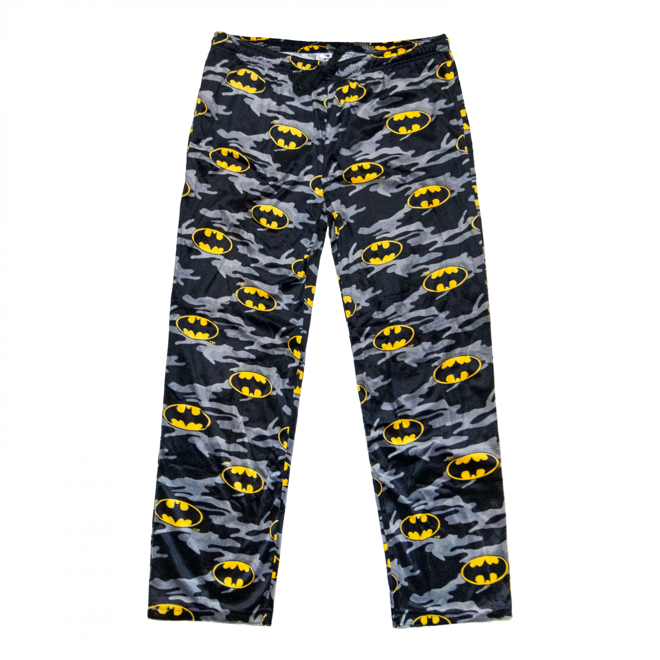 Batman Camo Logo Men's Sleep Pants, Black