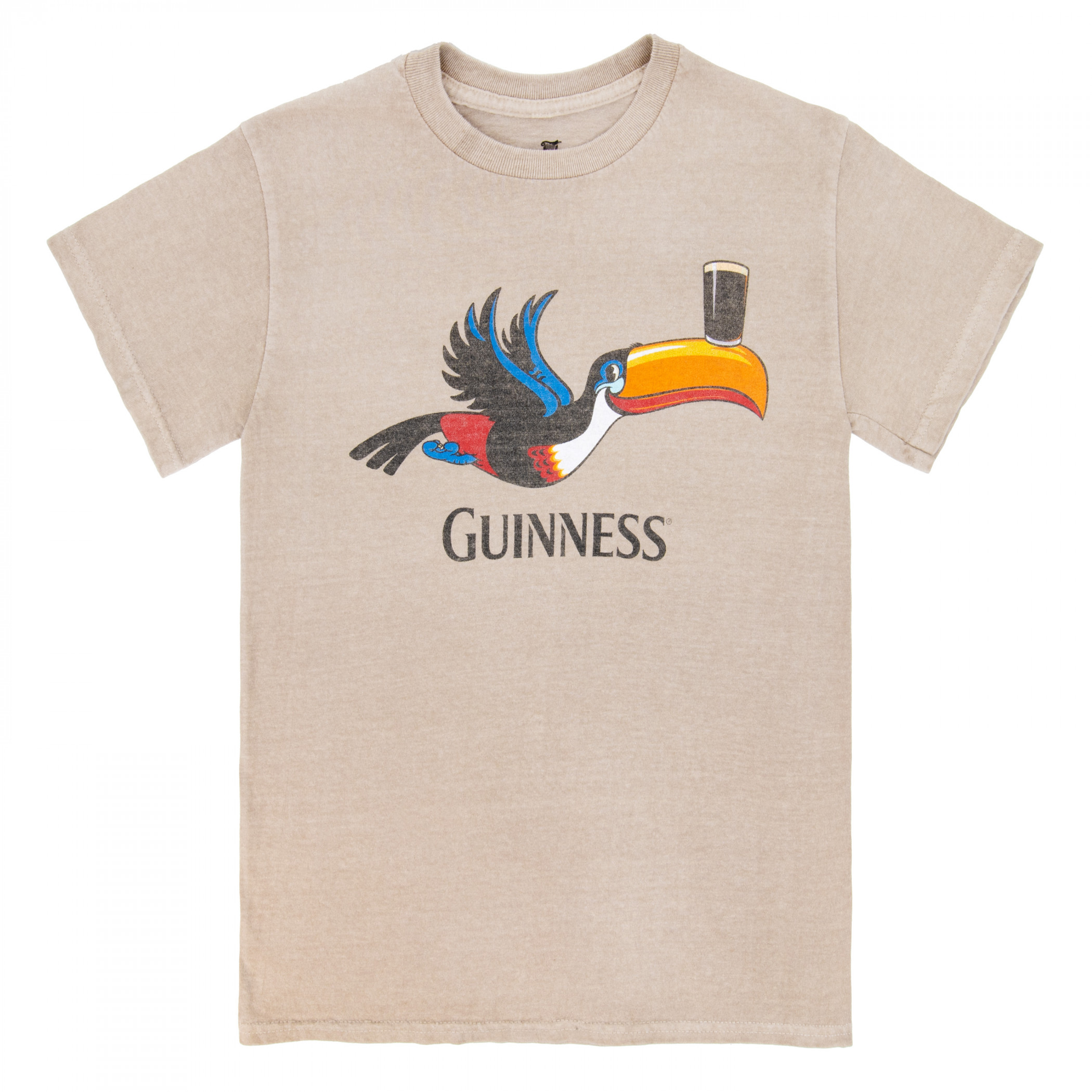 Guinness Gilroy Toucan - Tan Pigment Dye Premium T-Shirt