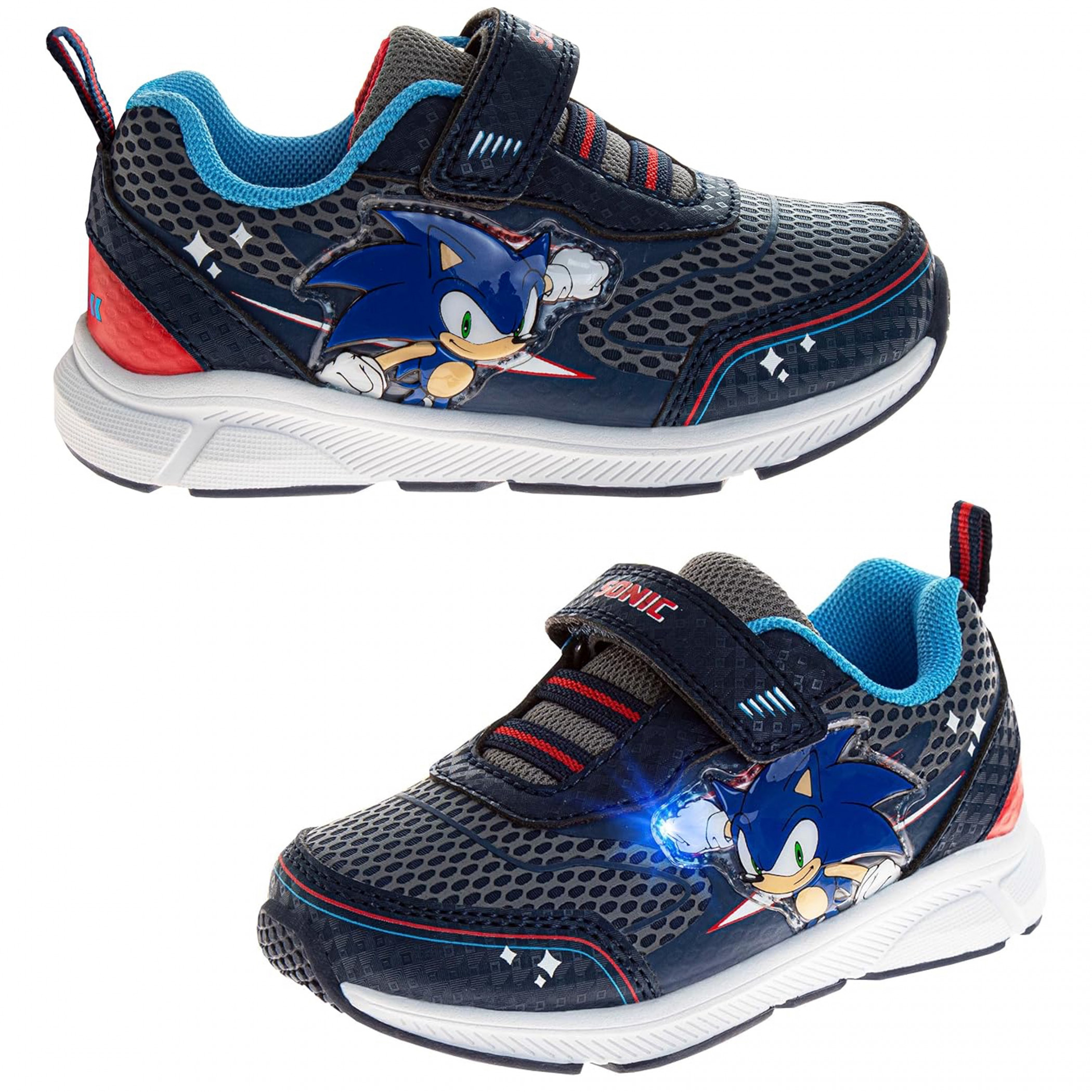Sonic the Hedgehog Lighted Kids Sneakers, Multi-Color