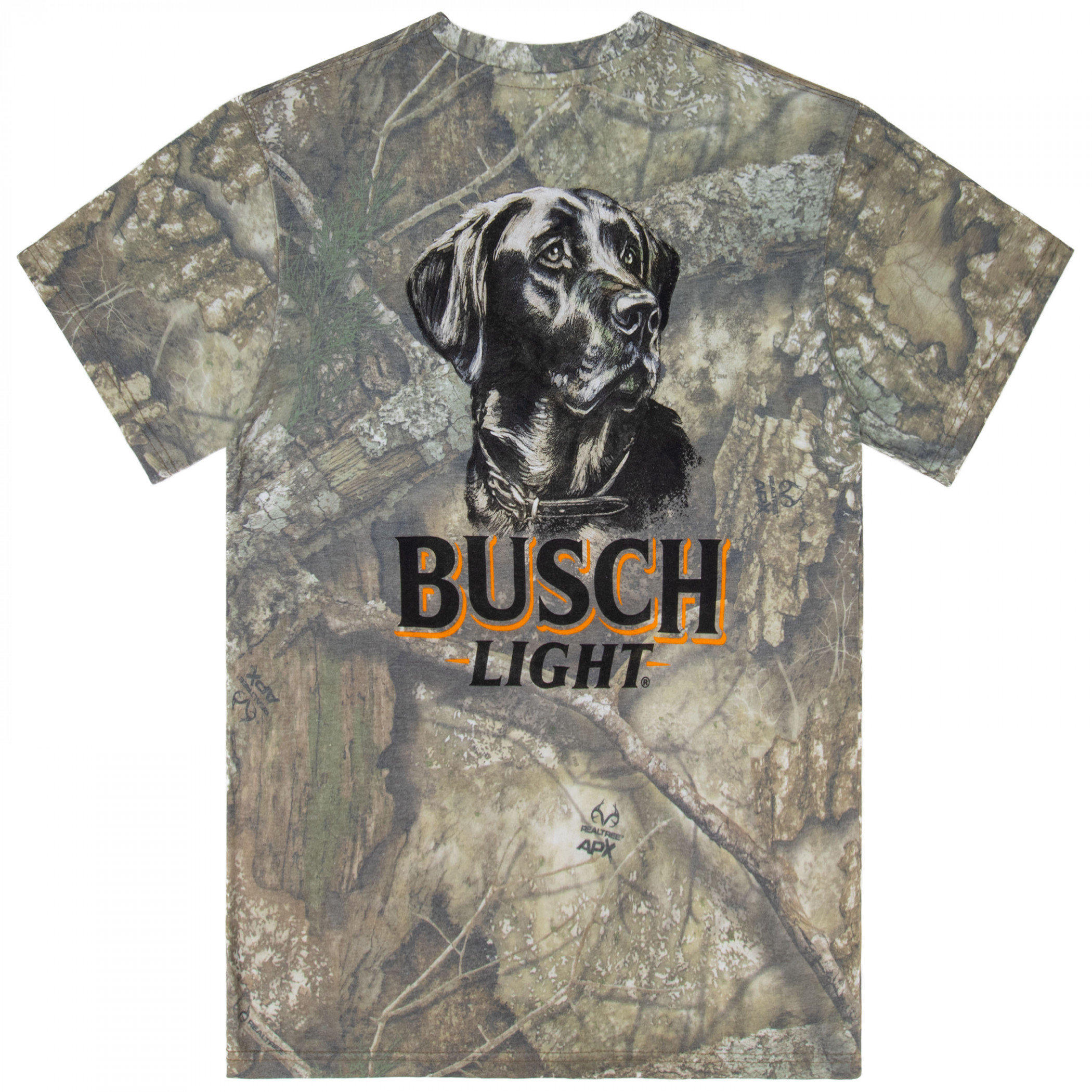 Busch Light Camo Lab Front and Back Print T-Shirt
