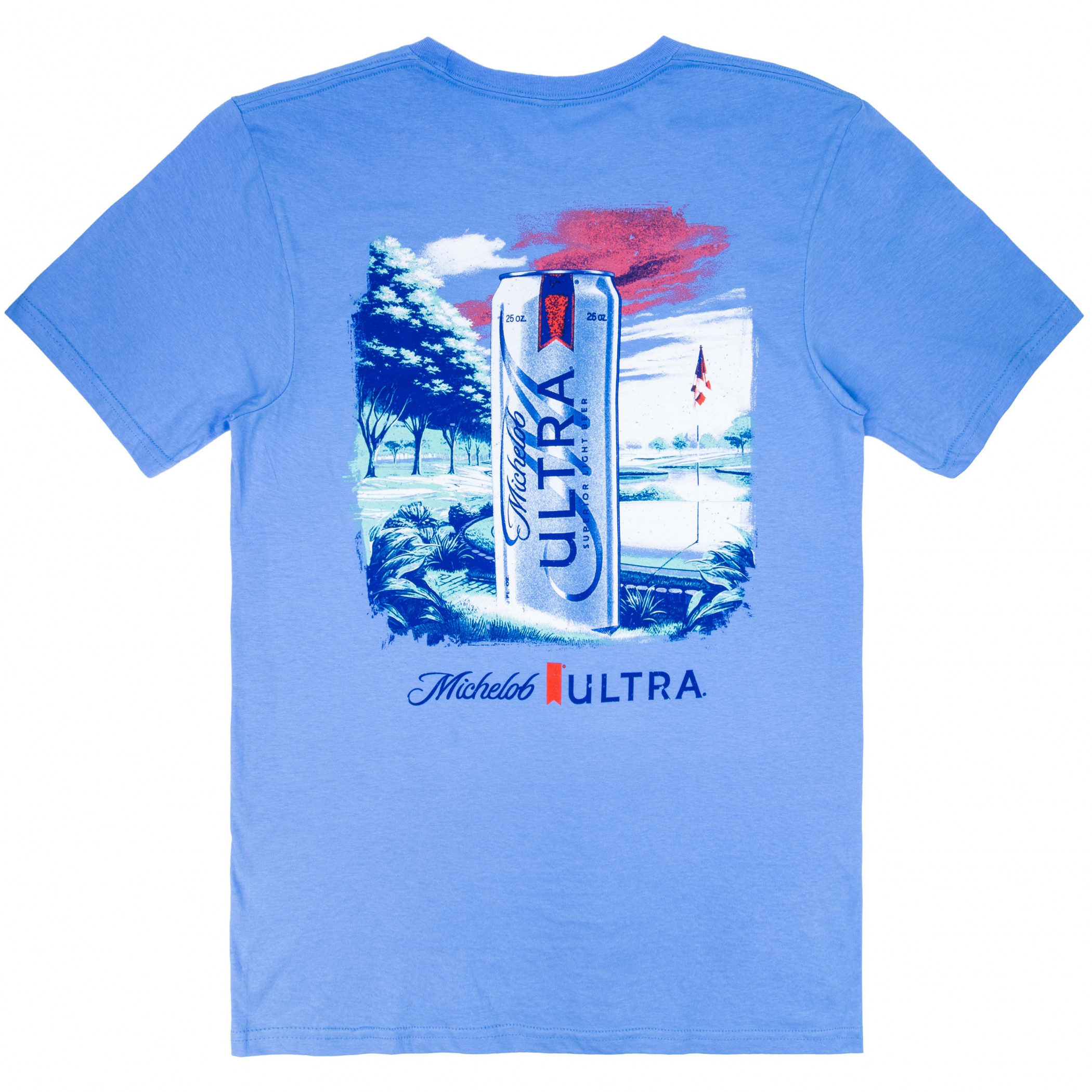 Michelob Ultra First Round Golf Course Front and Back Print T-Shirt