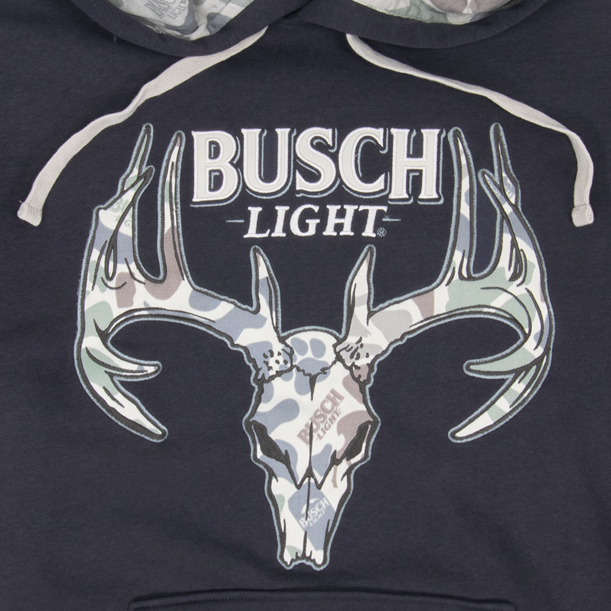Busch Light Camo Buck Skull Hoodie