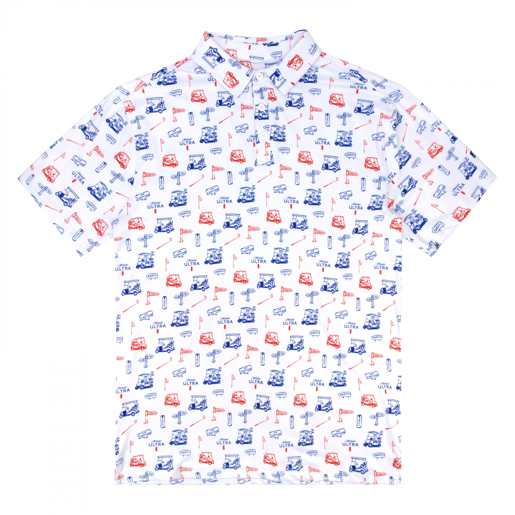 Michelob Ultra Golf Day Pattern Polo Shirt