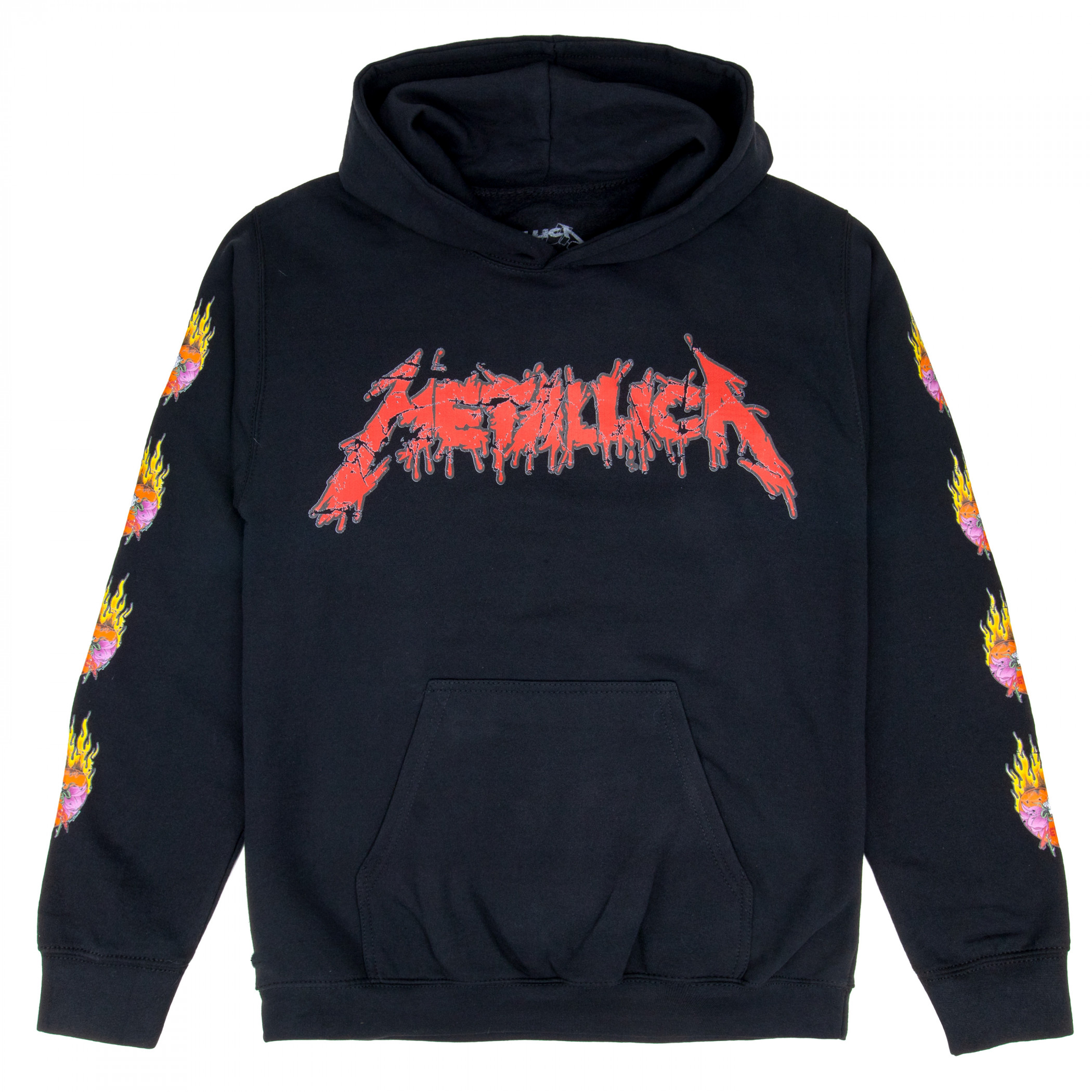 Metallica Floral Skull Pullover Front and Back Print Hoodie