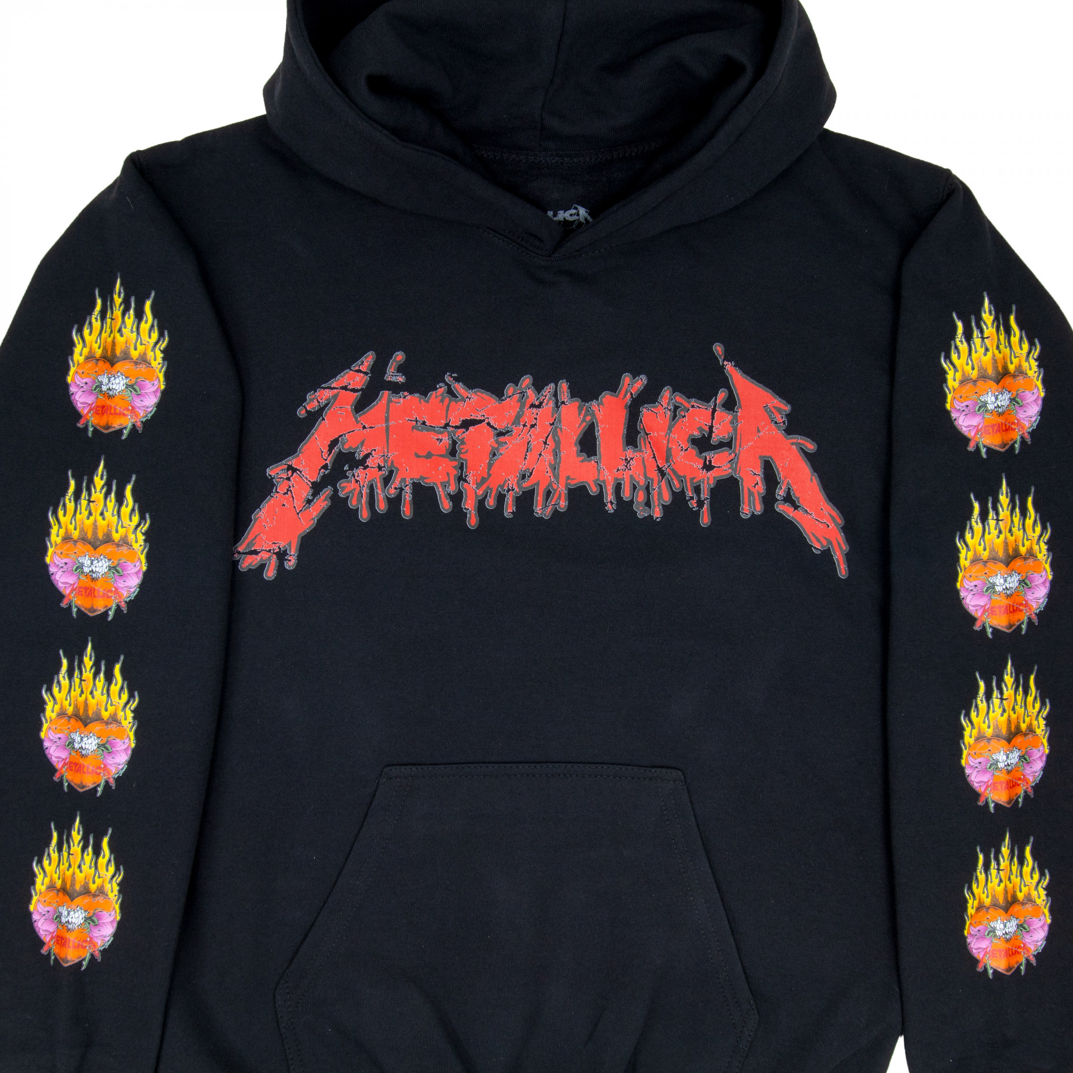 Metallica Floral Skull Pullover Front and Back Print Hoodie