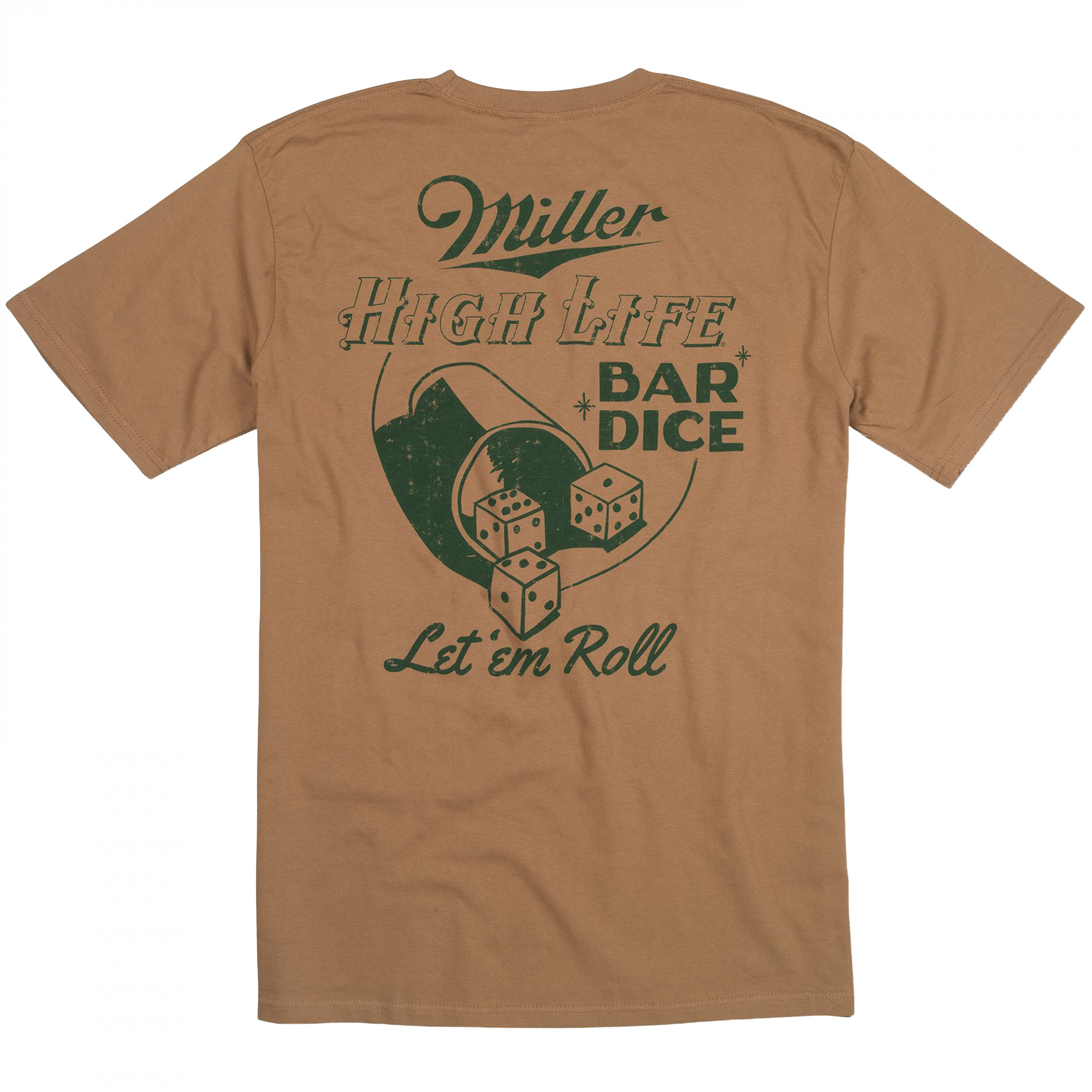 Miller High Life Dice Bar Front and Back Print T-Shirt