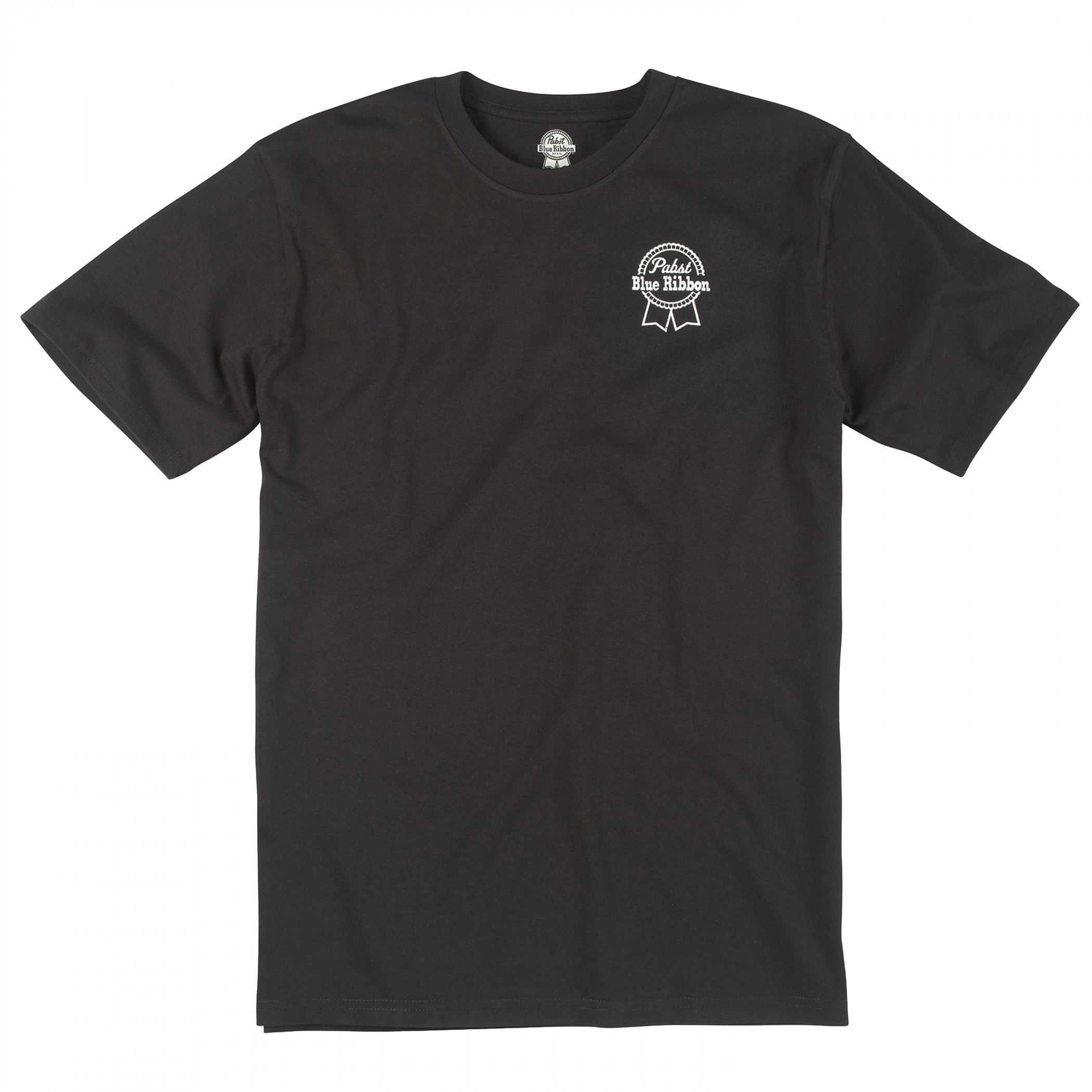 Pabst Blue Ribbon Unalive Music Front and Back Print T-Shirt