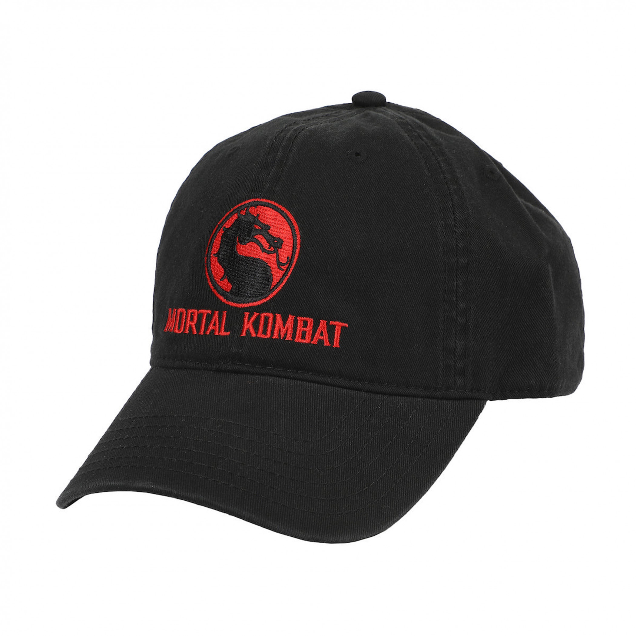 Mortal Kombat Classic Logo Dad Cap, Black