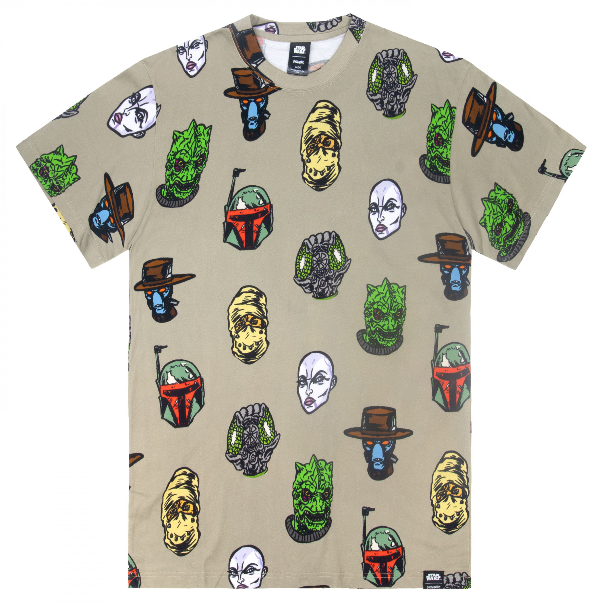 Star Wars Bounty Hunter Collage T-Shirt, Brown