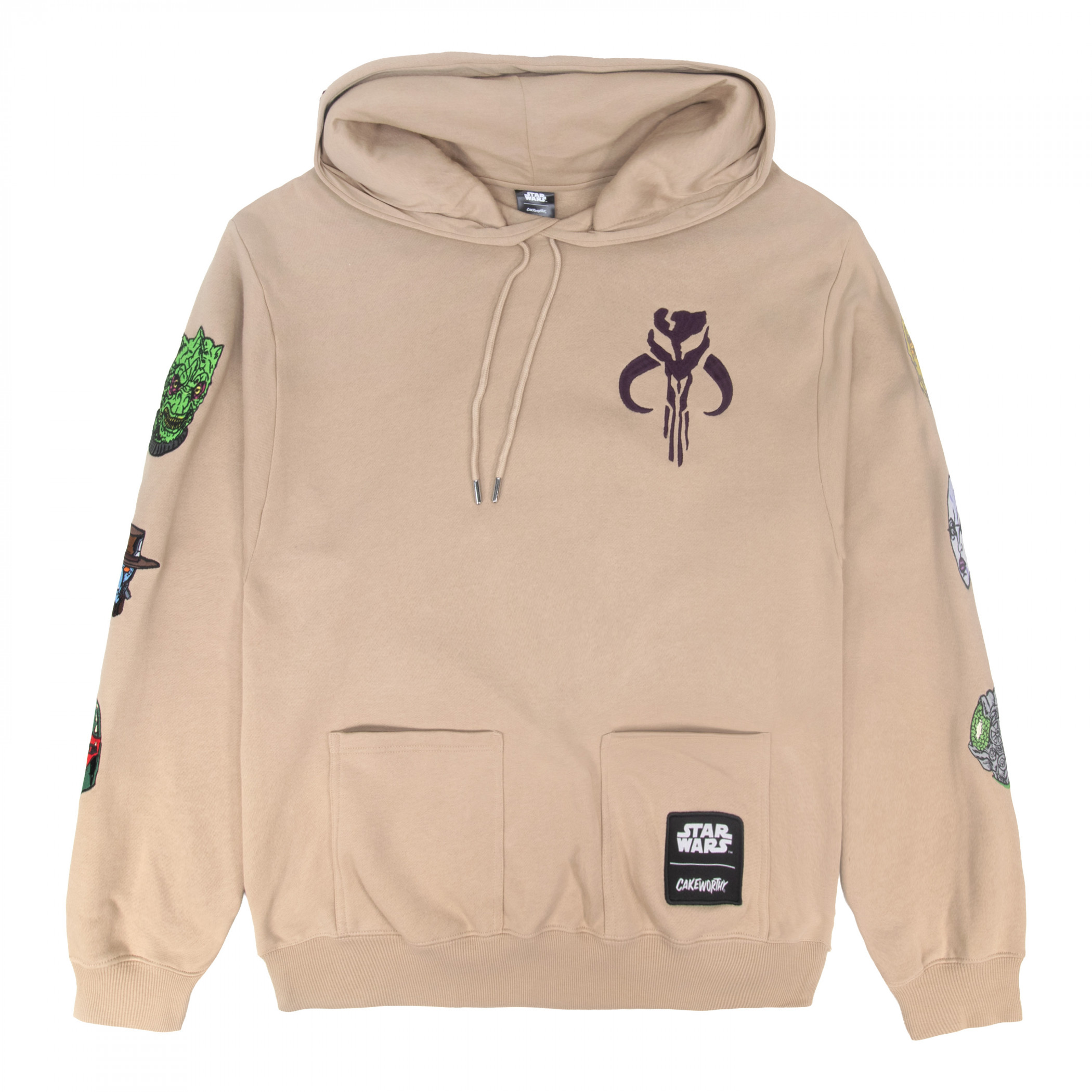 Star Wars Bounty Hunter Sleeve Print Hoodie, Brown