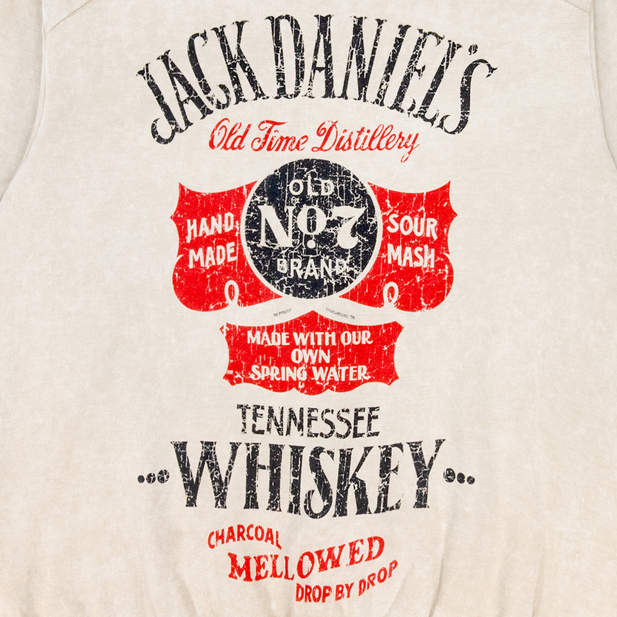 Jack Daniels Nostalgic Mineral Wash Long-Sleeve Womens Crew Neck Shirt