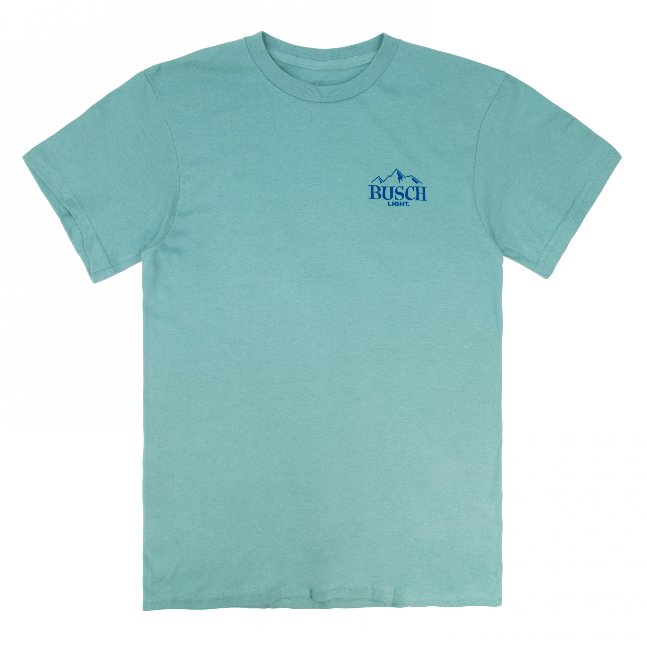 Busch Light Lake Fishing Blue Colorway Front & Back Print T-Shirt