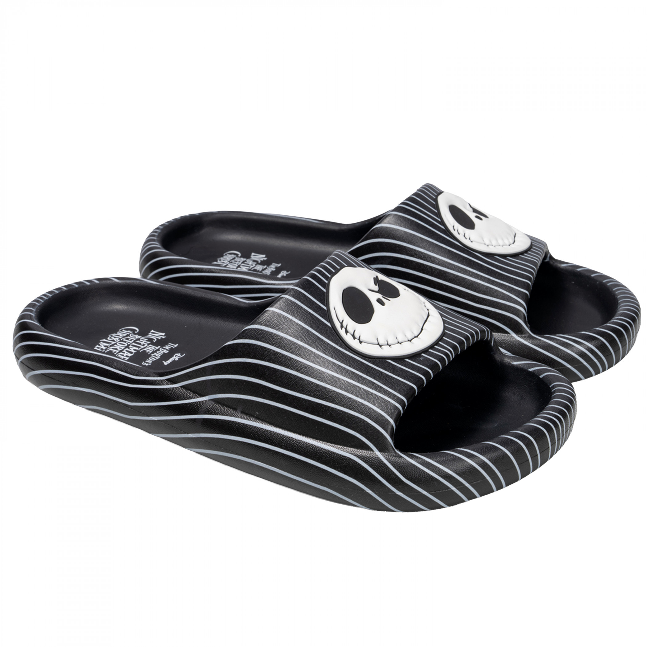 Nightmare Before Christmas Men's Comfort Slide Sandals, Black