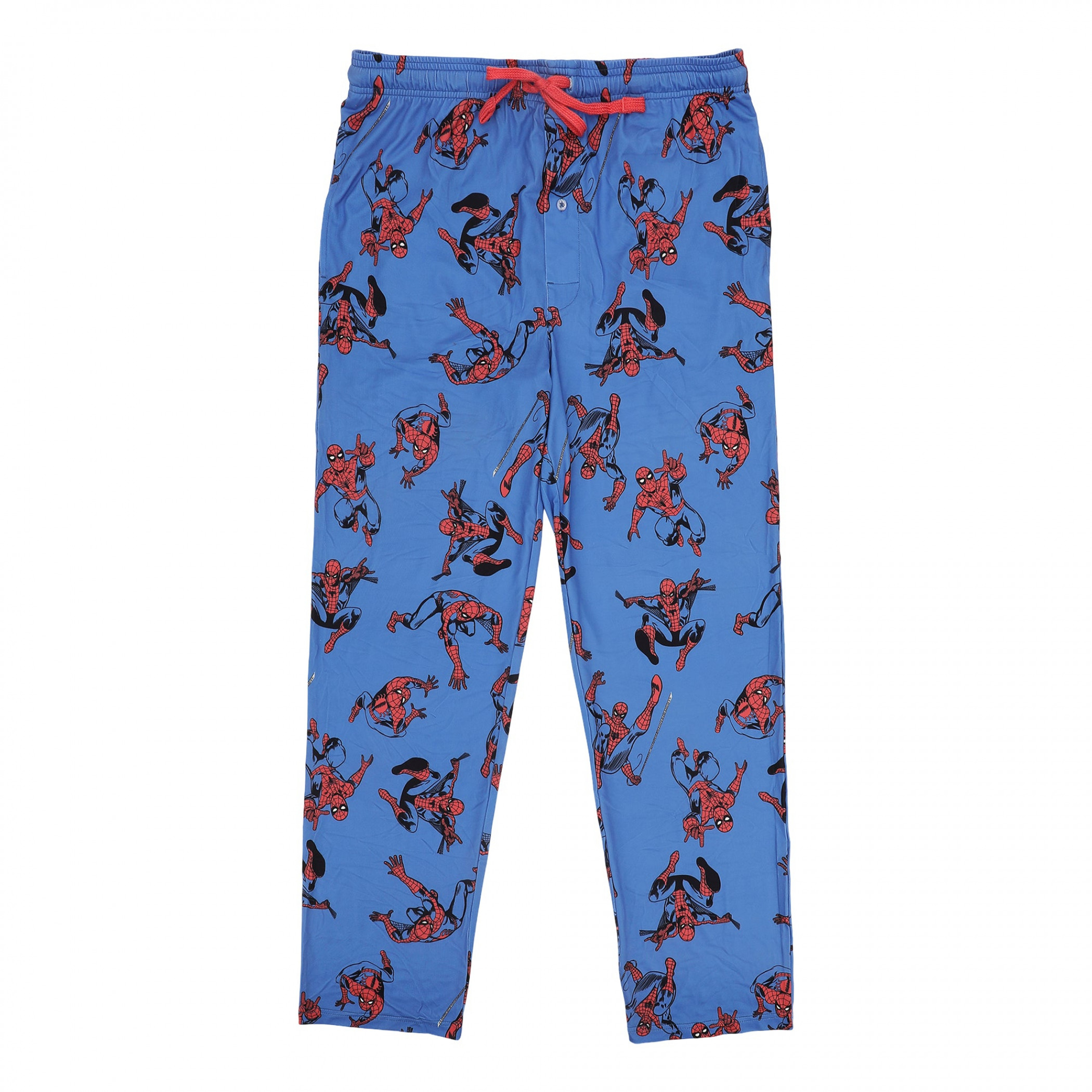 Spider-Man Pose Collage Pattern Sleep Pants, Blue