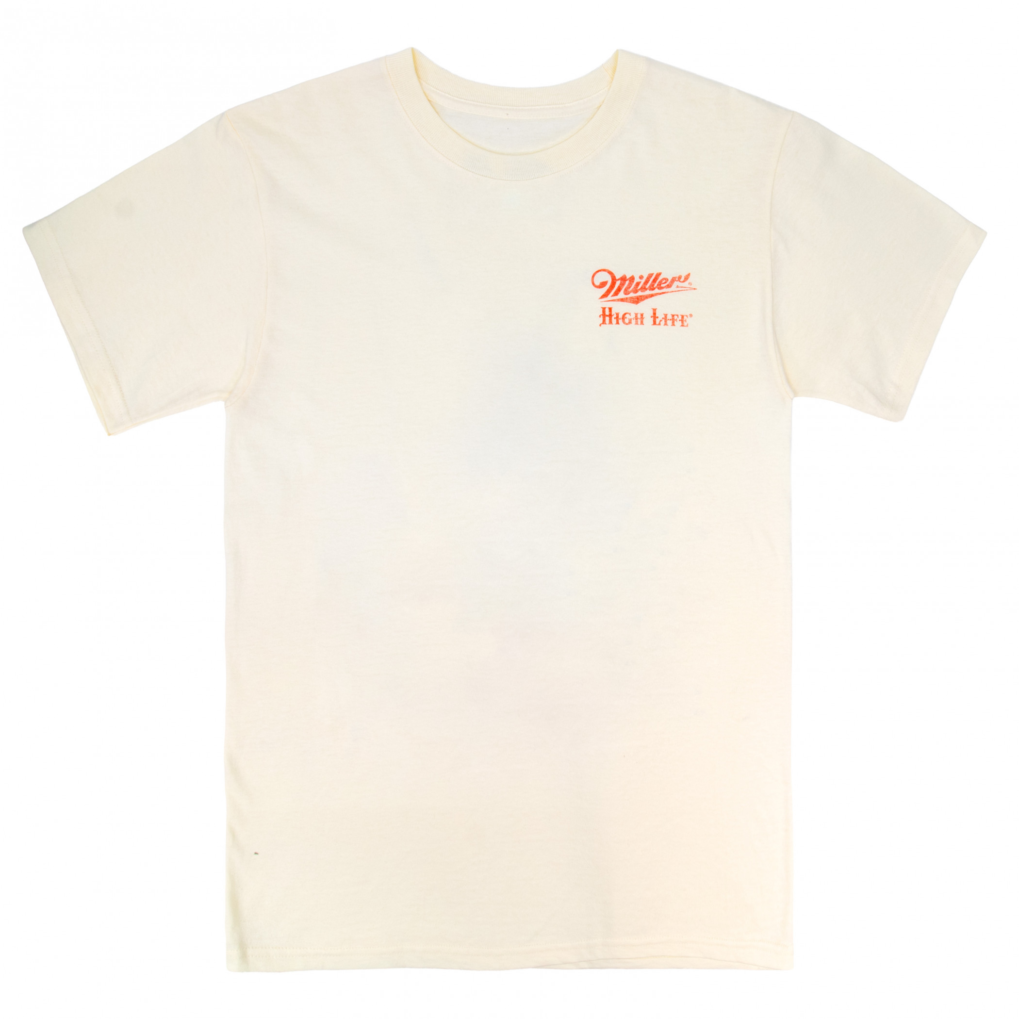 Miller High Life Fishing Stern Vintage Ad Front and Back T-Shirt