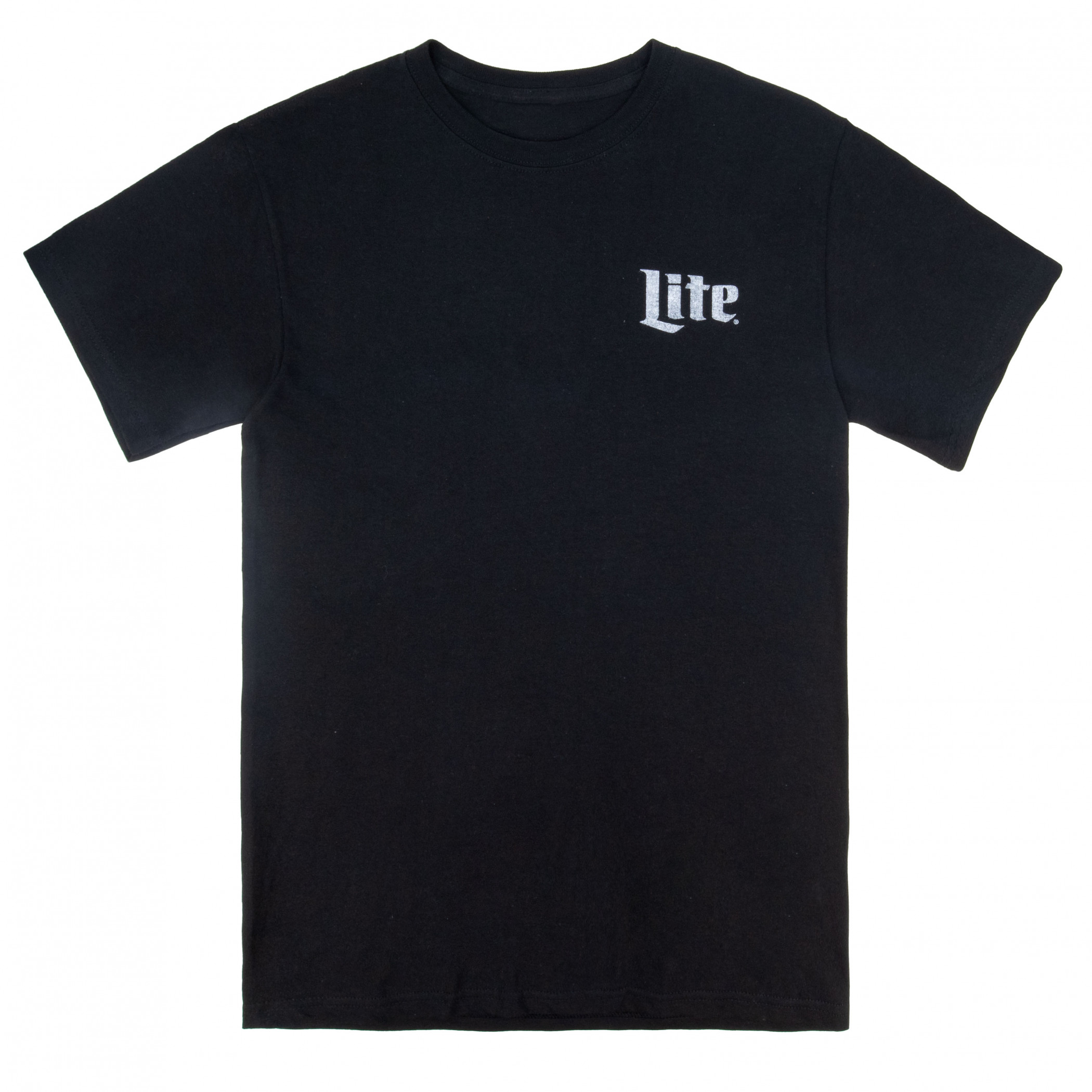 Miller Lite Strikes Again Vintage Bowling Ad Front and Back T-Shirt