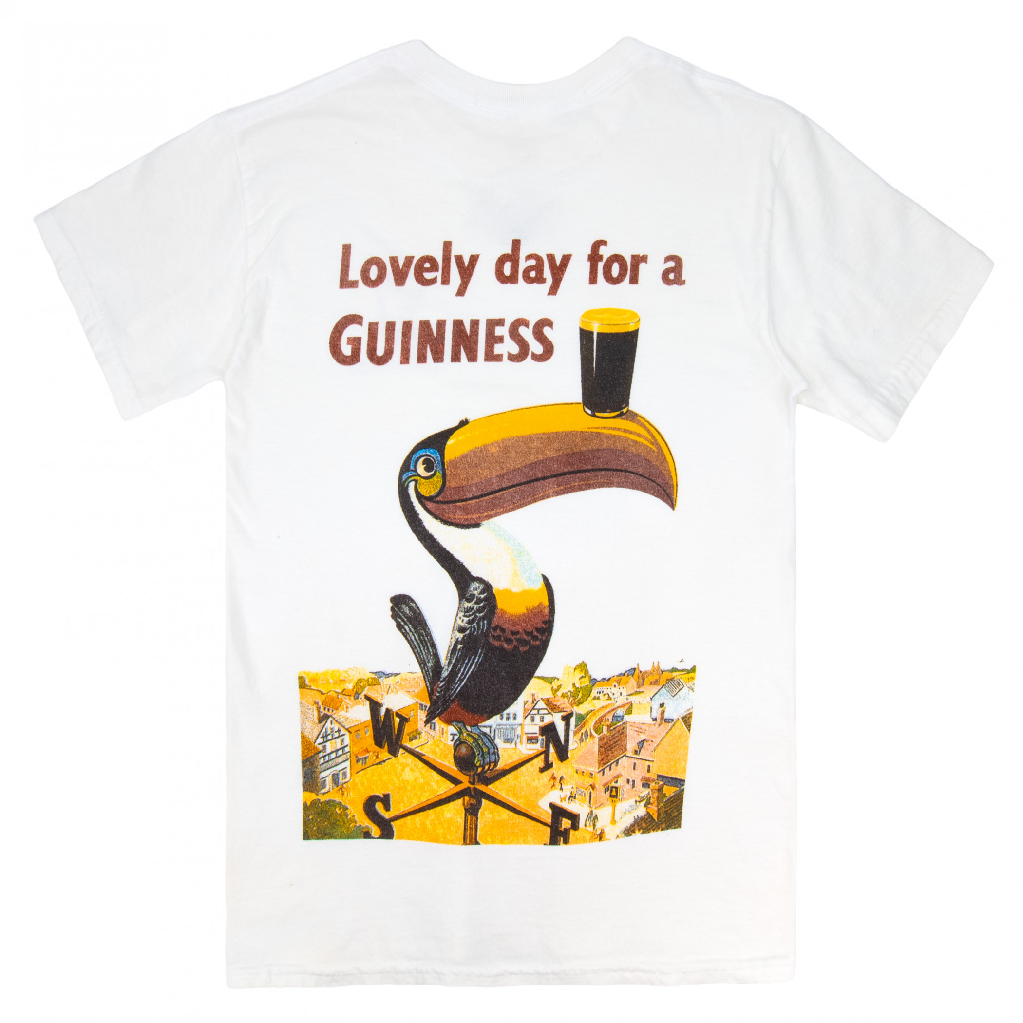Guinness Lovely Day Gilroy Toucan Premium Soft Front Back Print T-Shirt