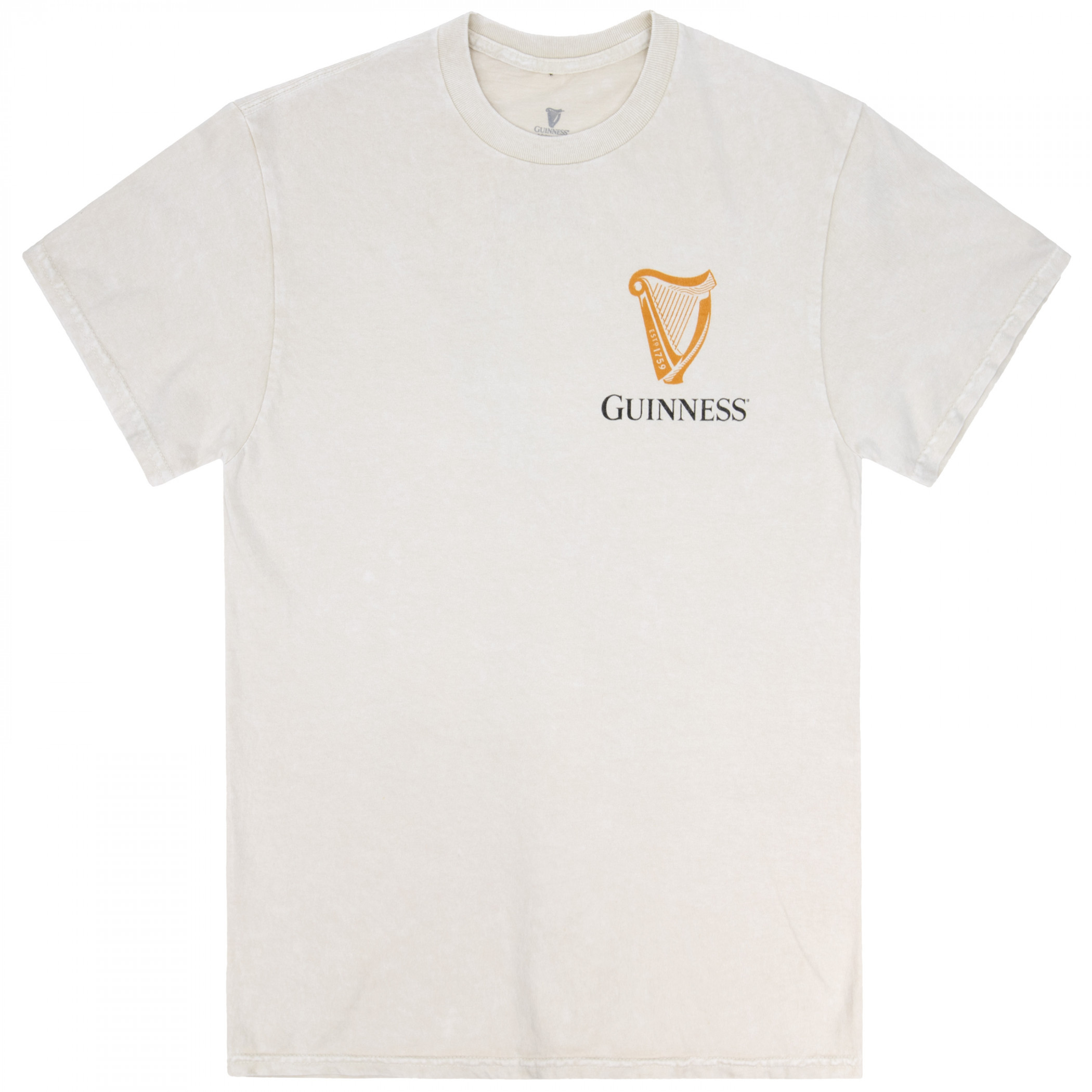 Guinness Ostrich Vintage Gilroy Ad Front Back Print Premium Wash T-Shirt