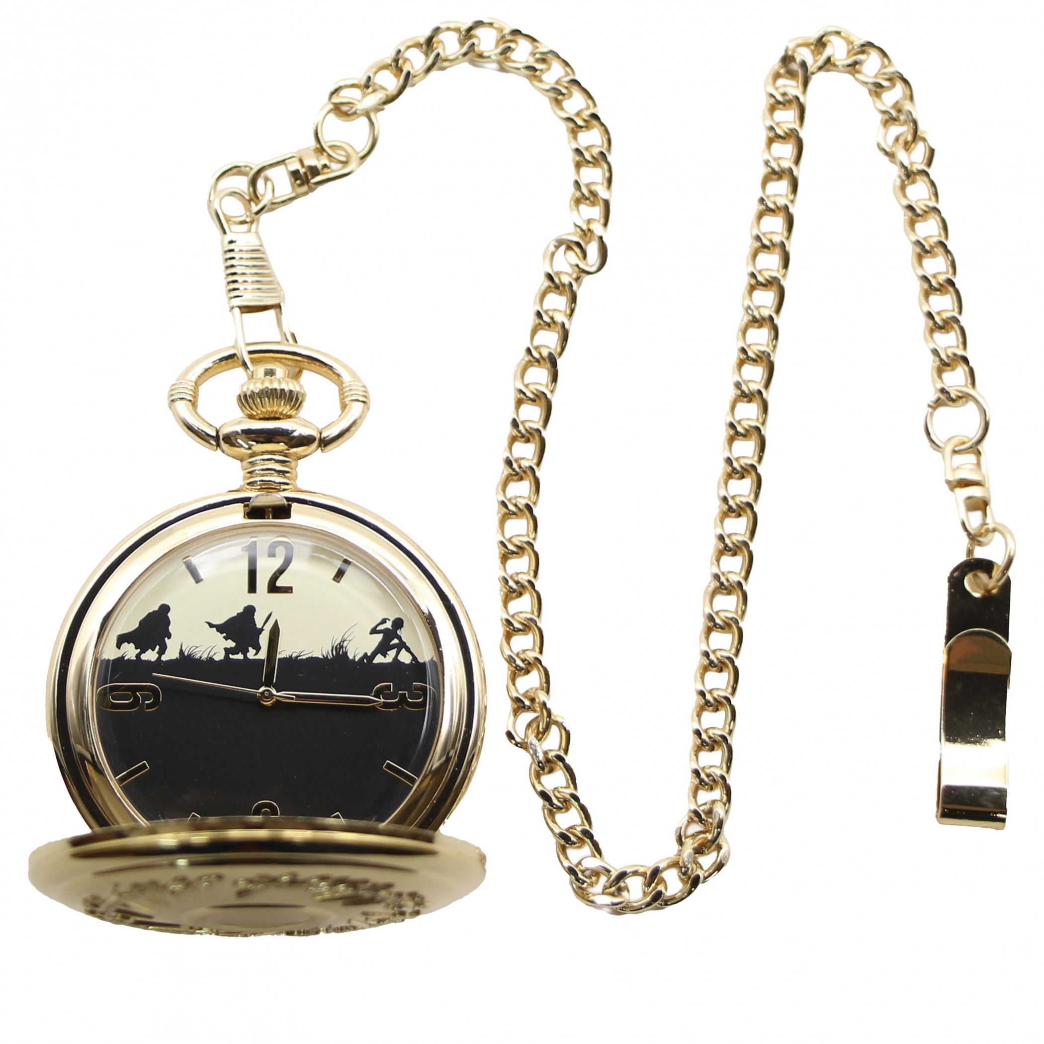 Lord of The Rings Analog Pocket Watch with Chain, Gold