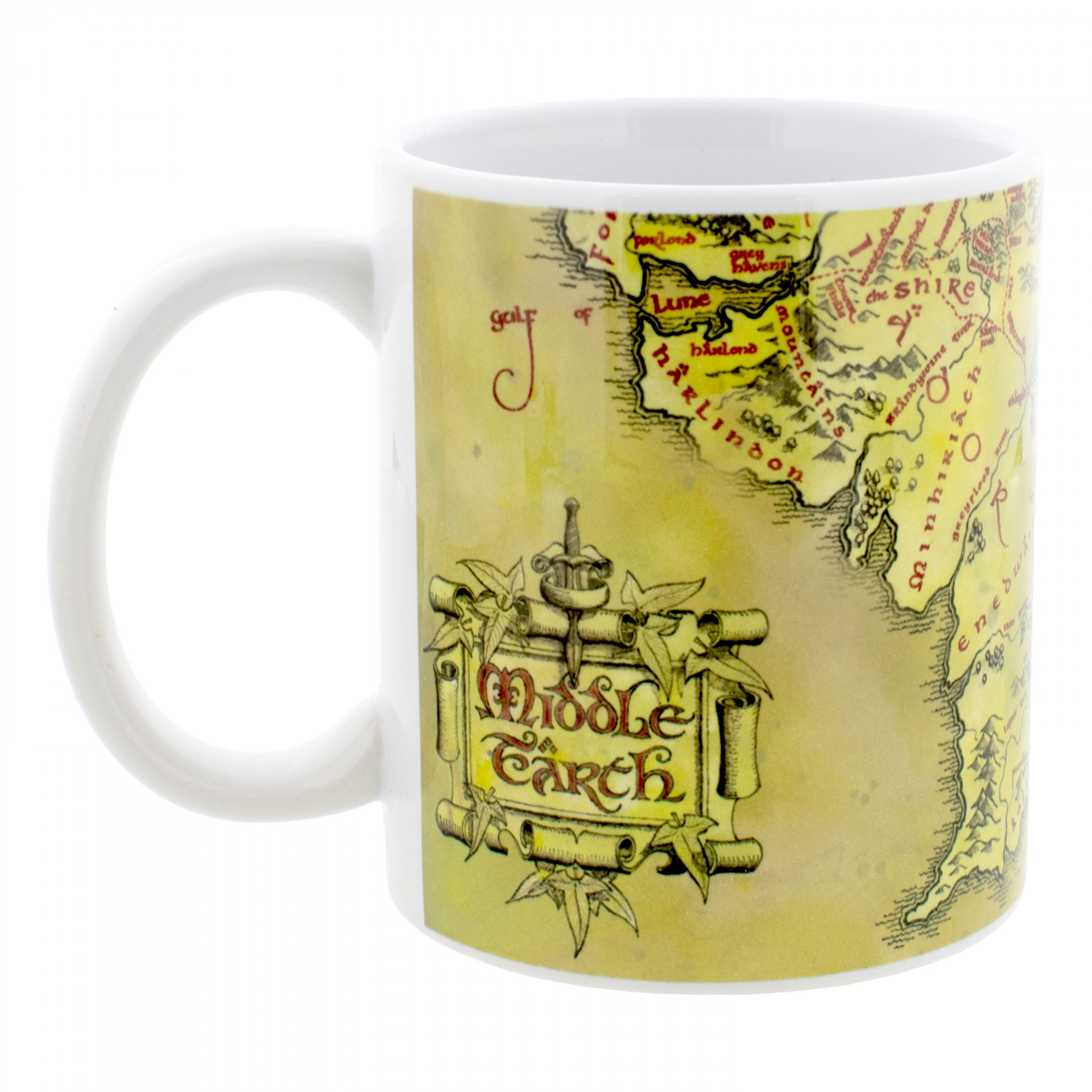 The Lord of The Rings - Middle Earth Map 11 oz. Ceramic Mug, Multi-Color