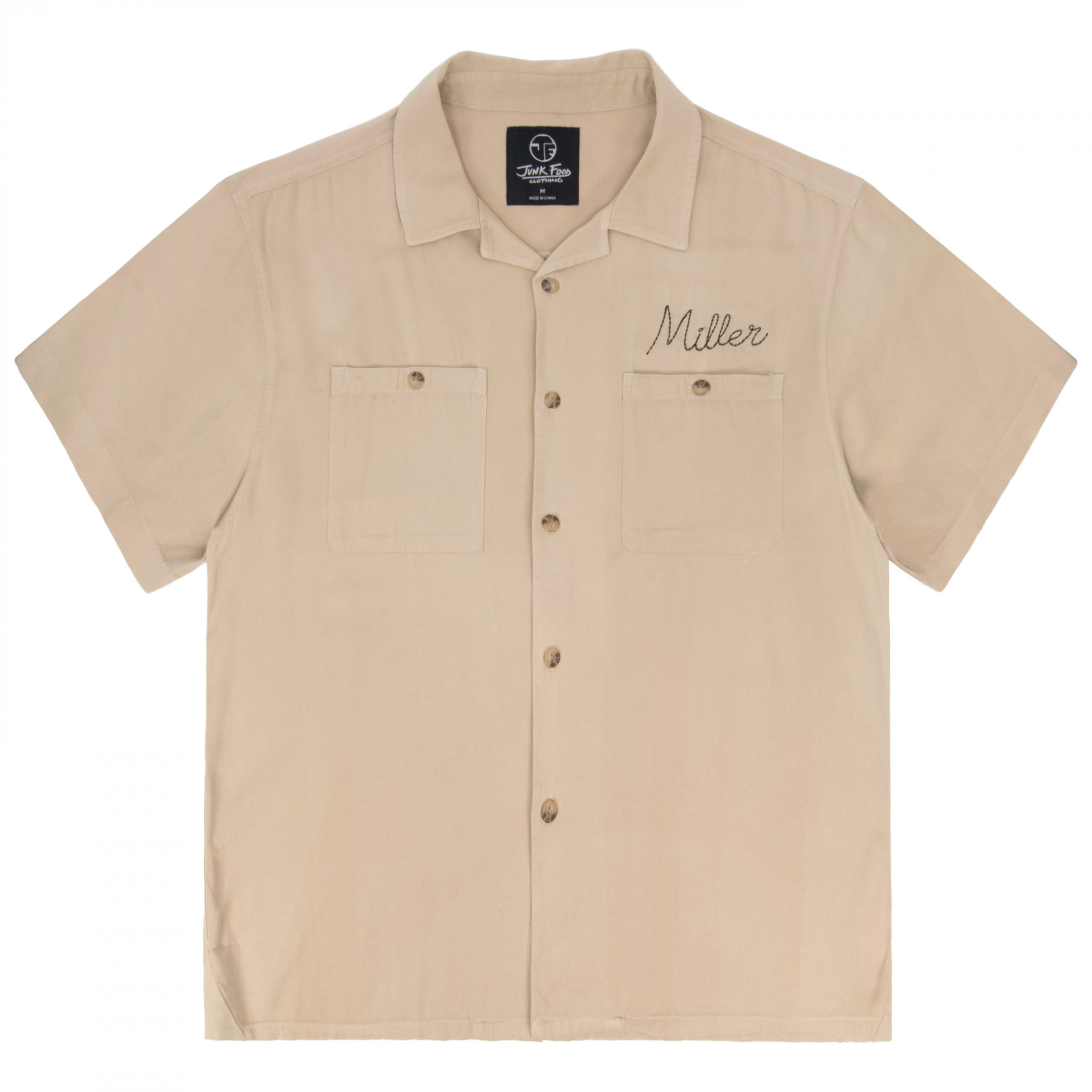Miller High Life Join the Club Button Down Pocket Embroidered Woven Shirt by Junk Food
