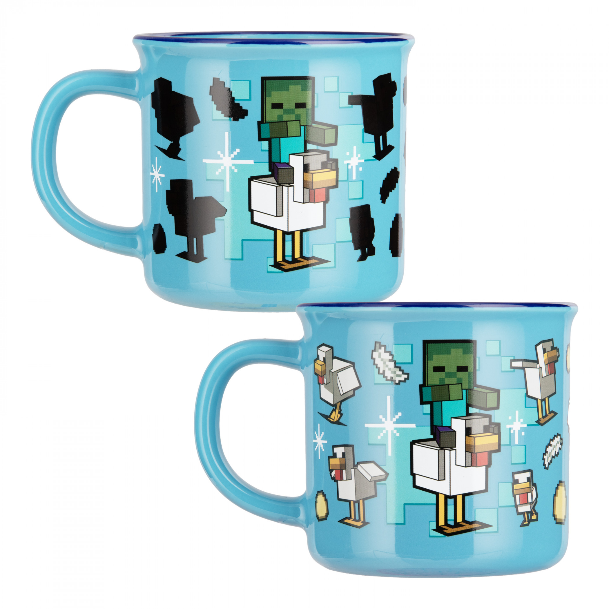 Minecraft Chicken Jockey Heat Change 11 oz. Mug, Blue