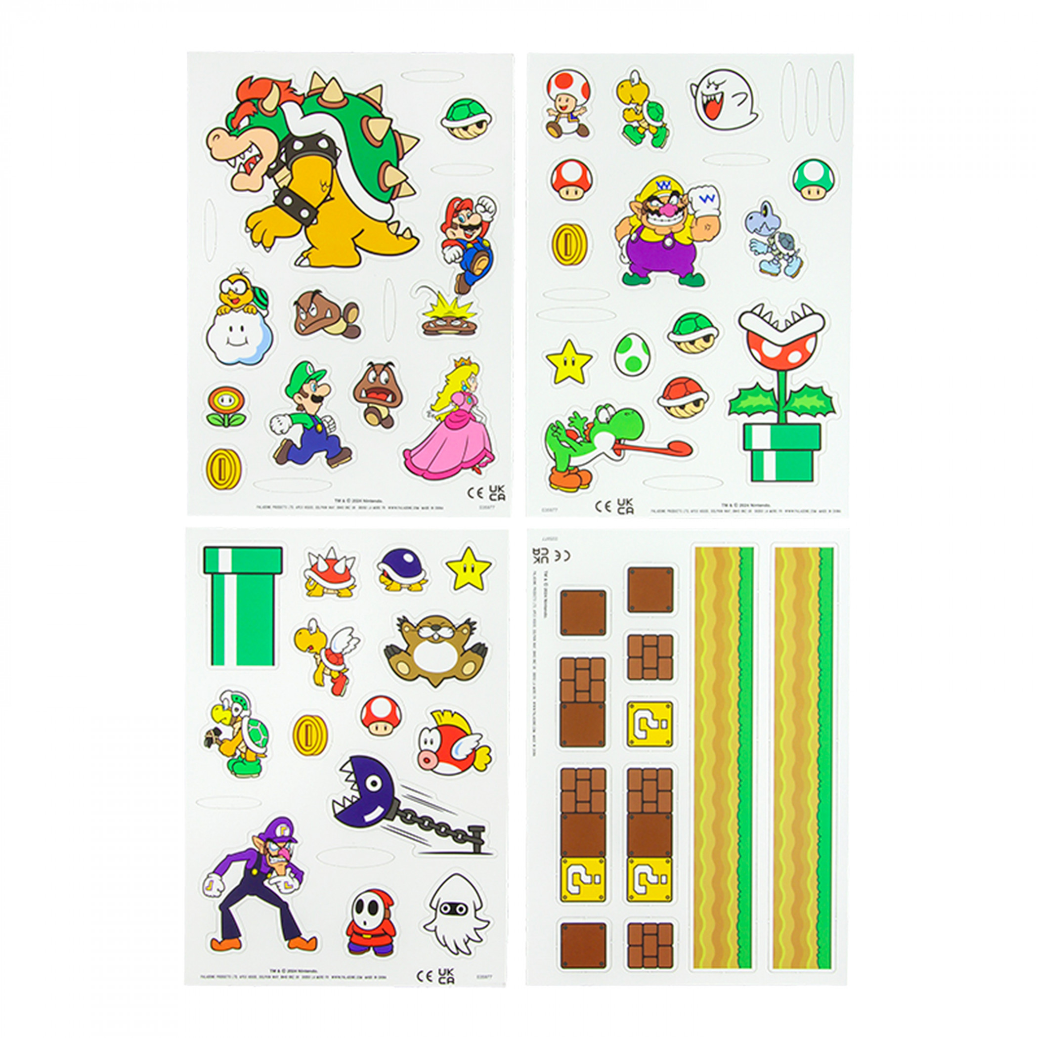 Super Mario Magnets World Level Magnets 63-Pack, Multi-Color