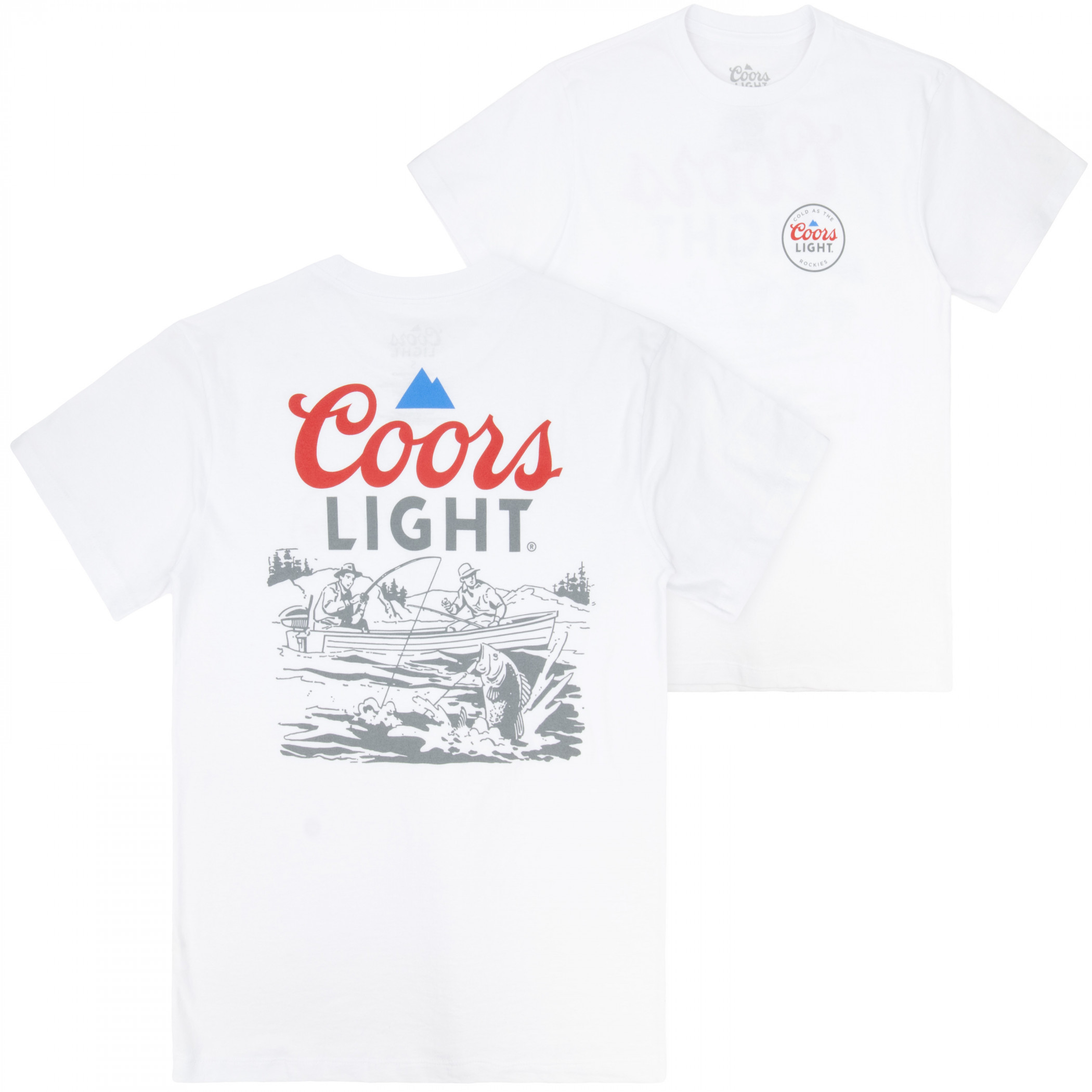 Coors Light Lake Fishing Front Back T-Shirt