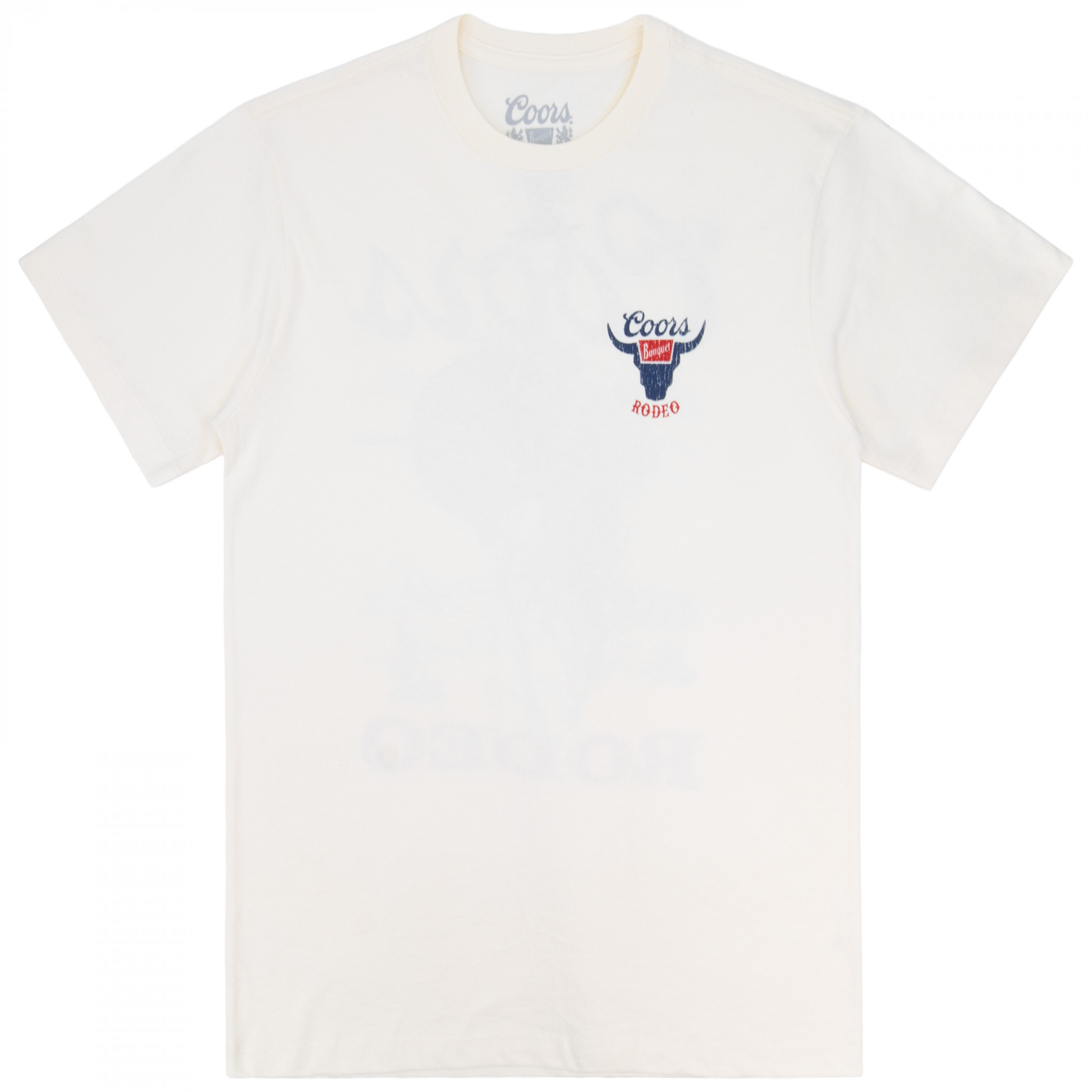 Coors Banquet Western Rodeo Front Back Print T-Shirt