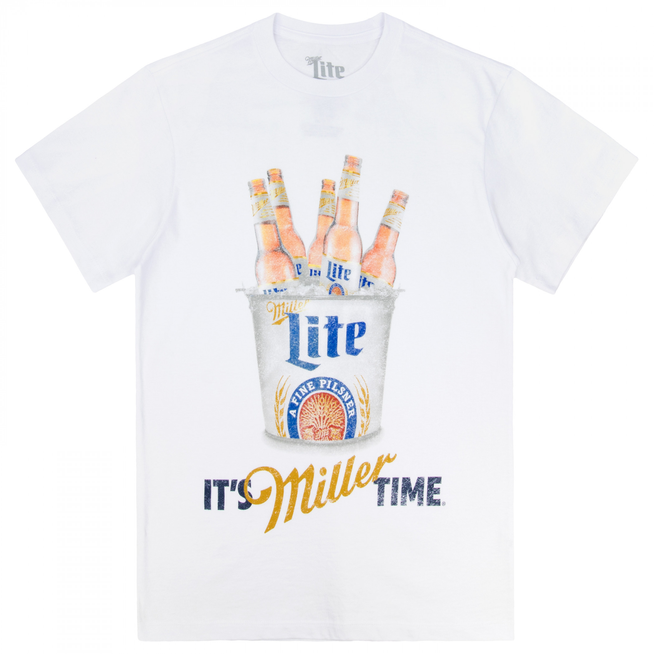 Miller Lite Pilsner Beer Logo White Colorway T-Shirt