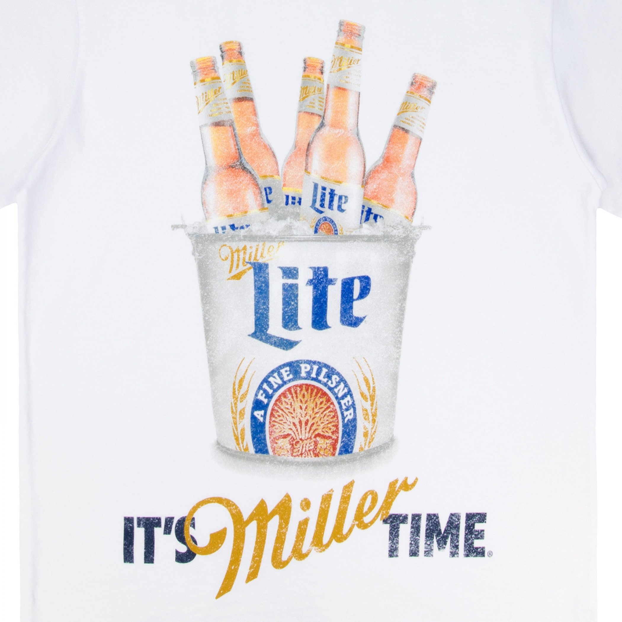 Miller Lite Pilsner Beer Logo White Colorway T-Shirt