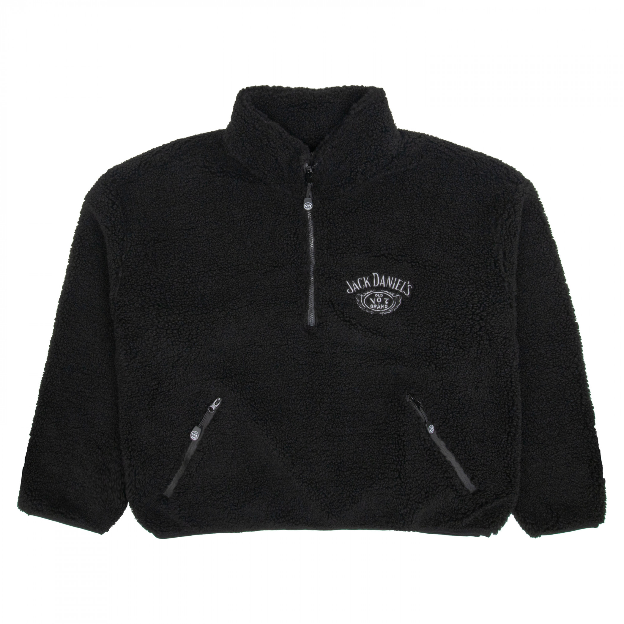 Jack Daniel's Label Quarter Zip Puff Sherpa Jacket