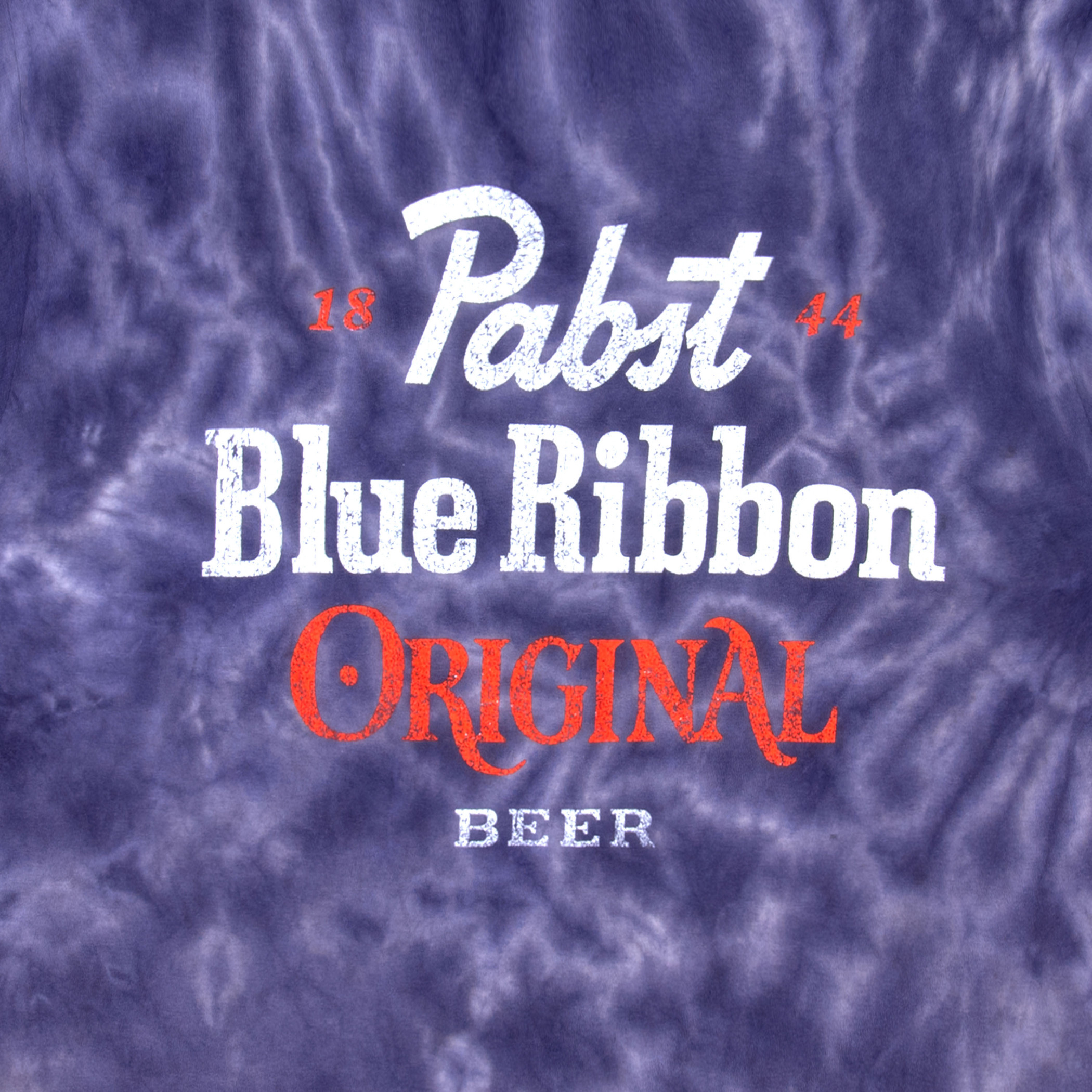 Pabst Blue Ribbon Original Beer Blue Crystal Wash T-Shirt