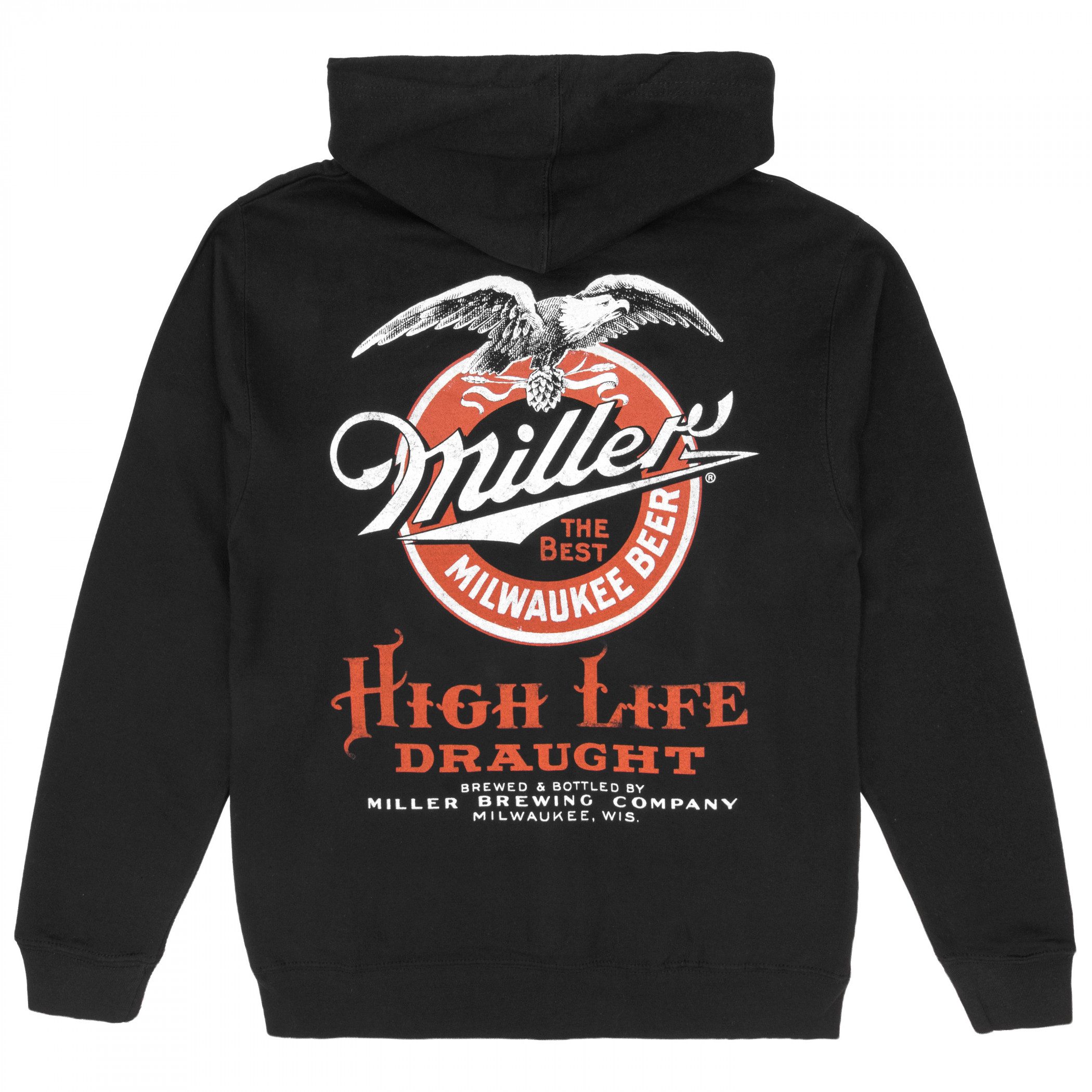 Miller High Life Draught Front and Back Print Pullover Hoodie
