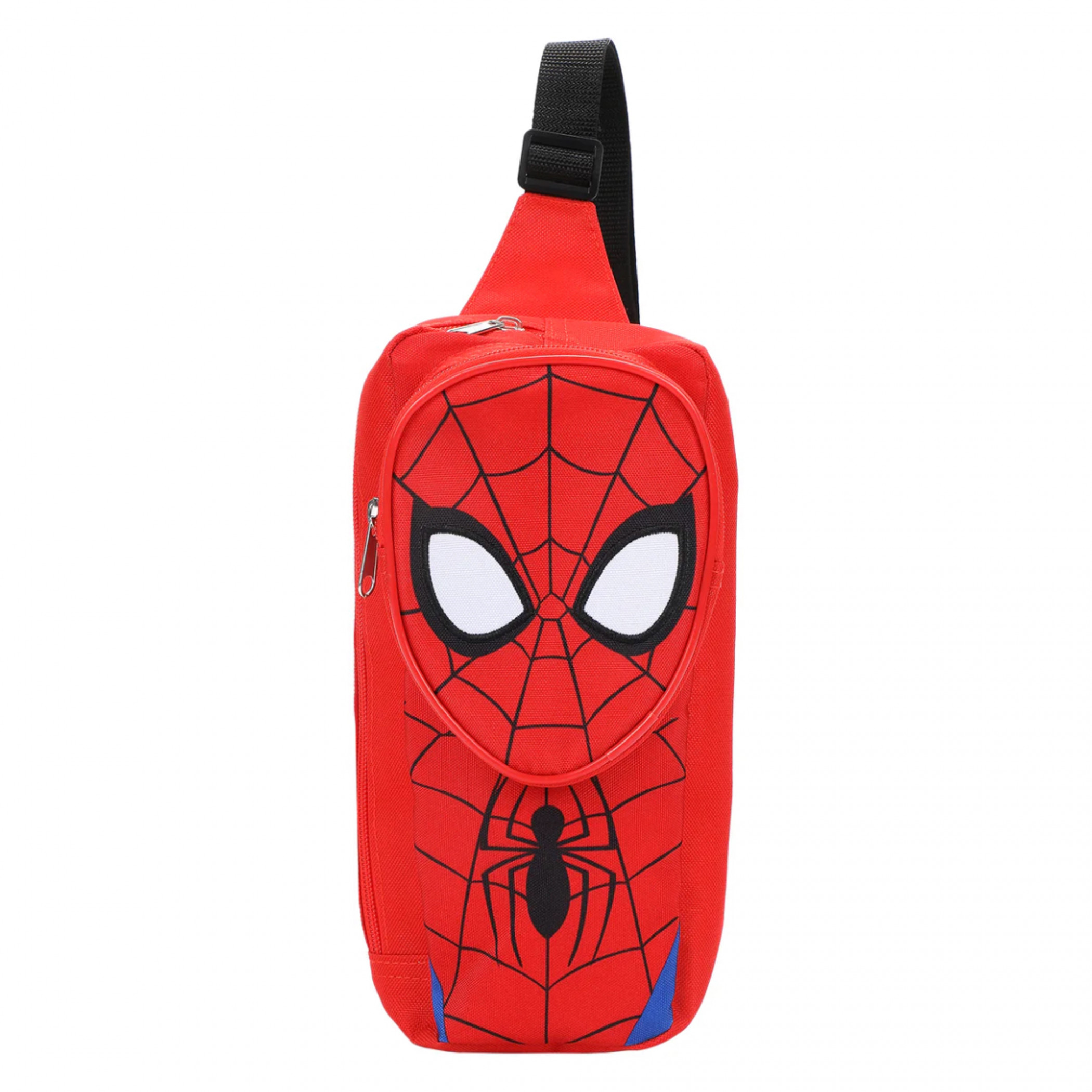 Spider-man 3D Character Cross Body Sling Bag with Adjustable Strap, Red