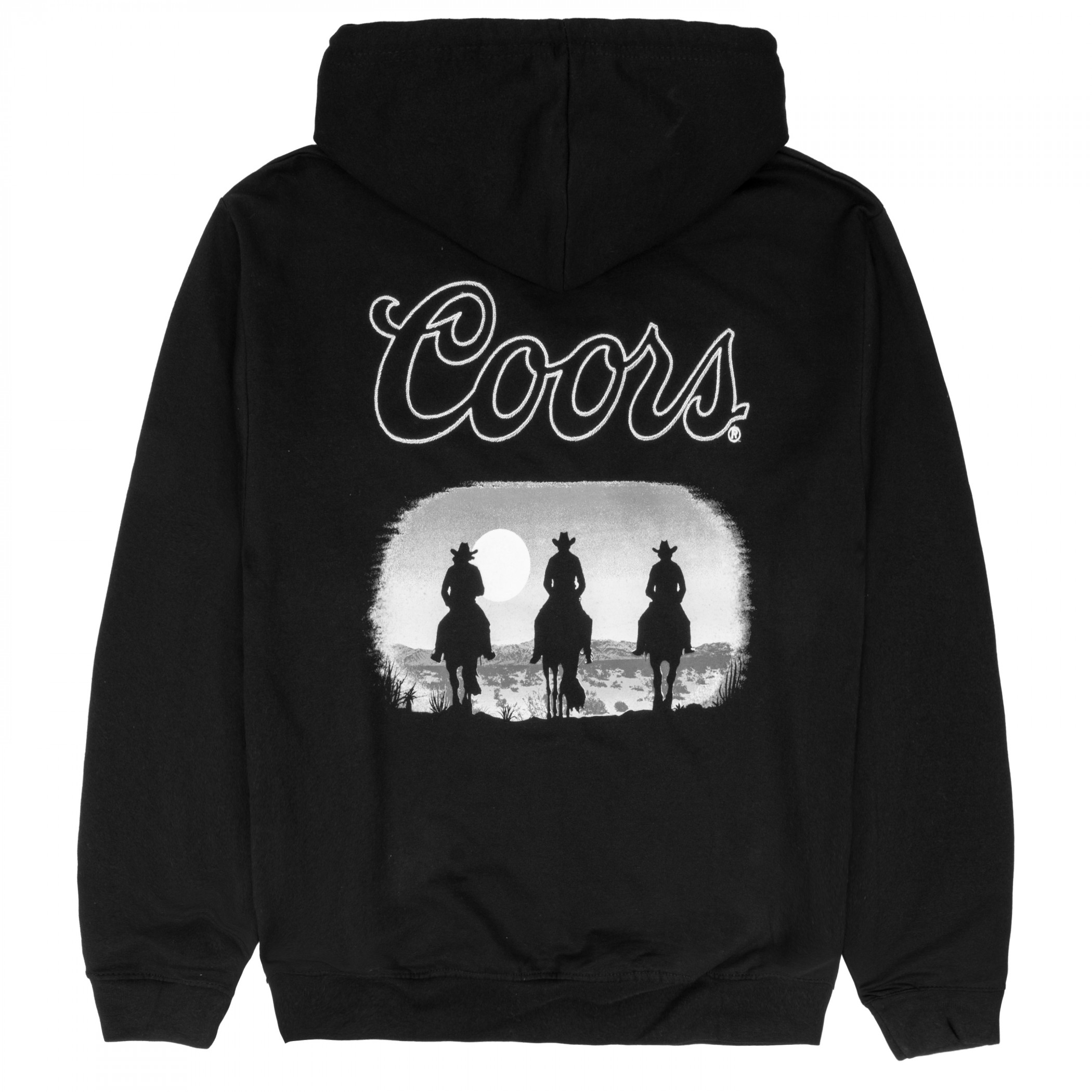 Coors Riding at Sunset Front and Back Print Pullover Hoodie
