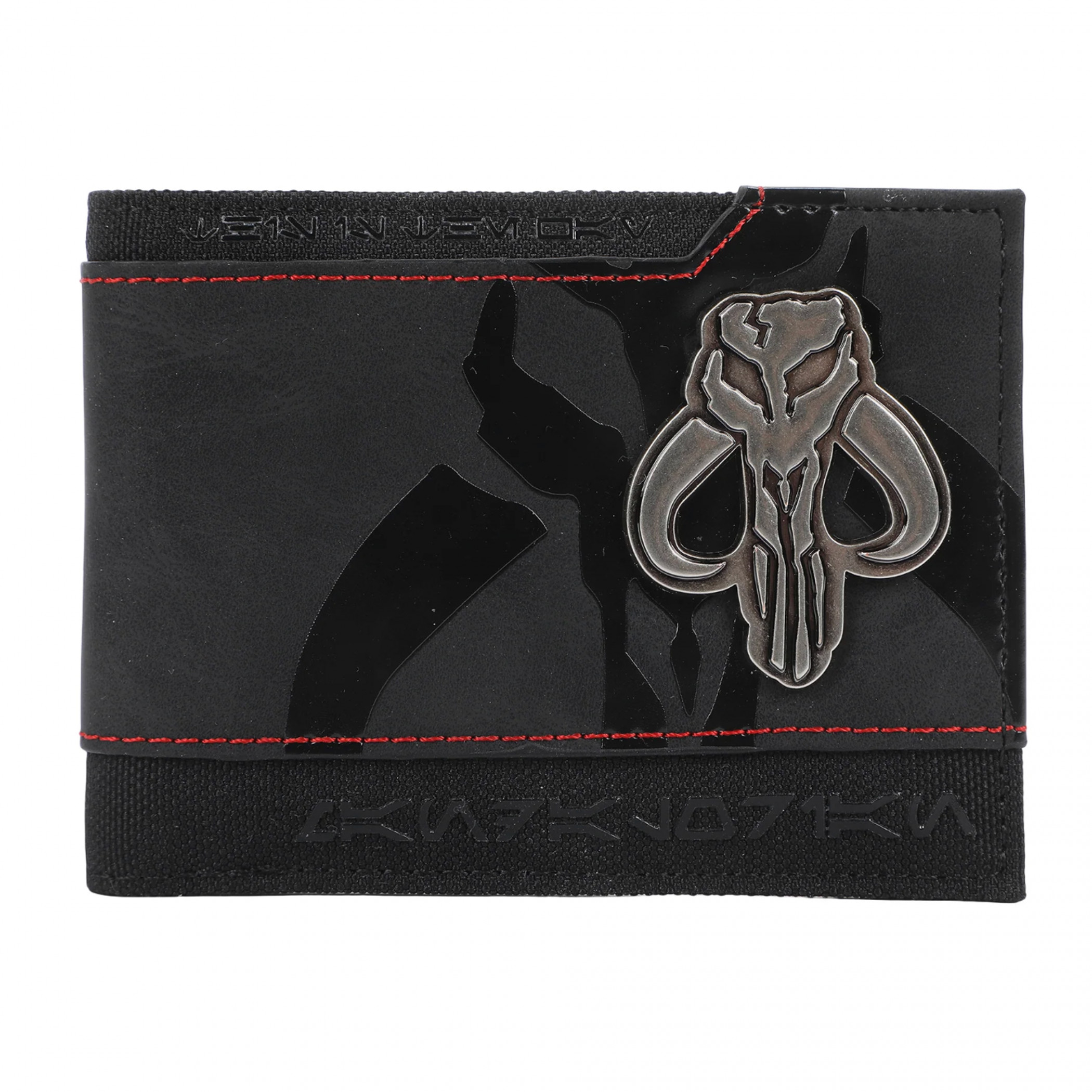 The Mandalorian Bantha Skull Crest Bifold Card Wallet, Black