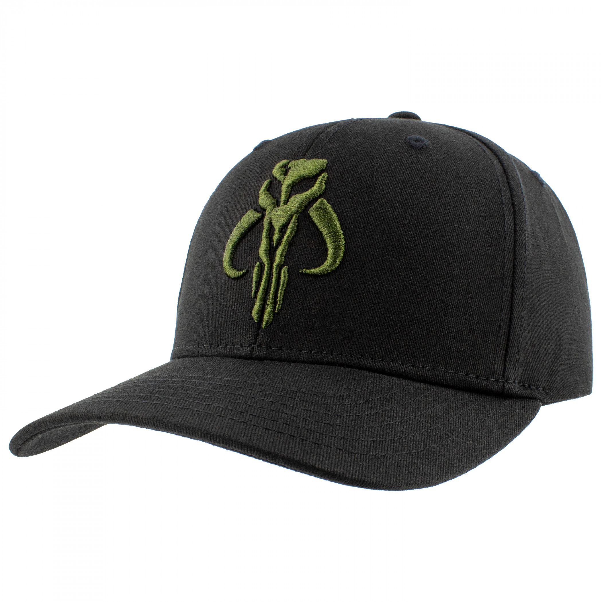 Star Wars Boba Fett Mandalorian Logo Twill Dad Hat, Black