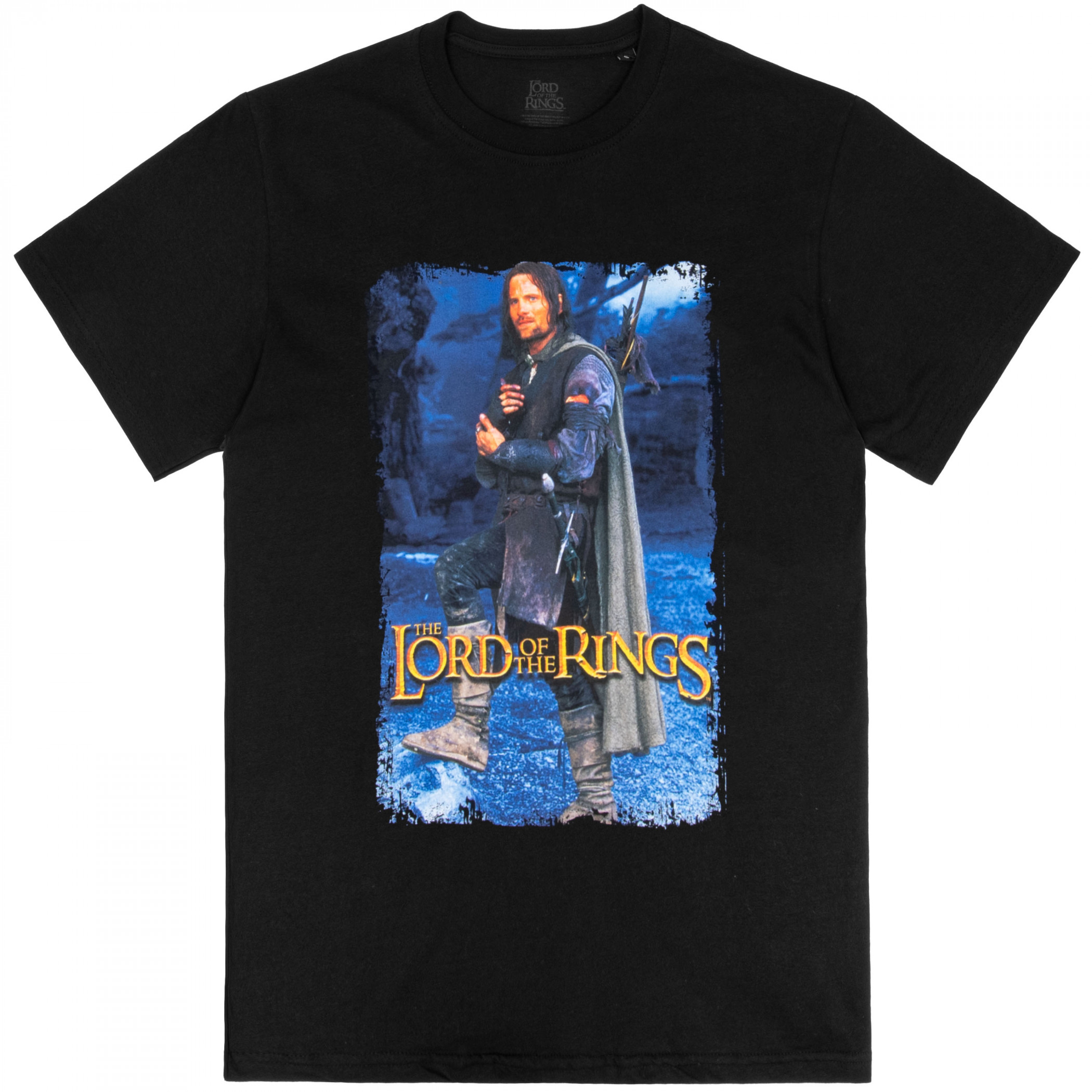 Lord Of The Rings Aragon Standing Homage T-Shirt, Black