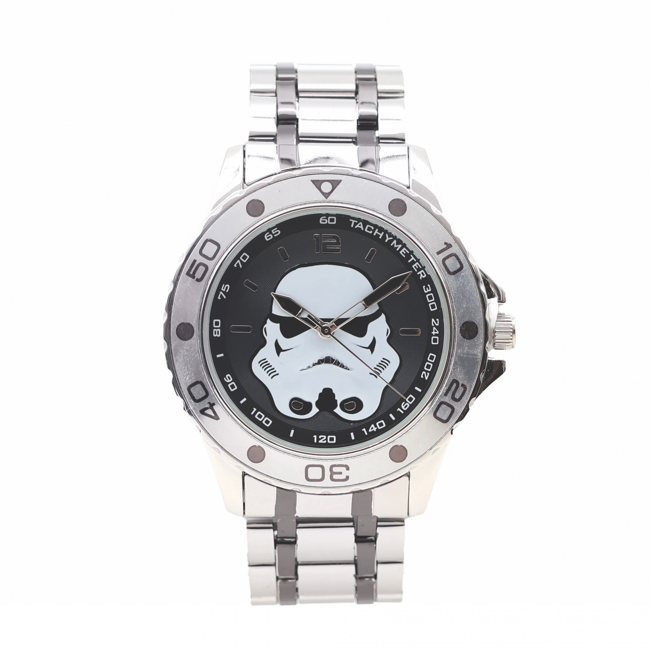 Star Wars Stormtrooper Stainless Steel Men's Analog Wrist Watch, Silver