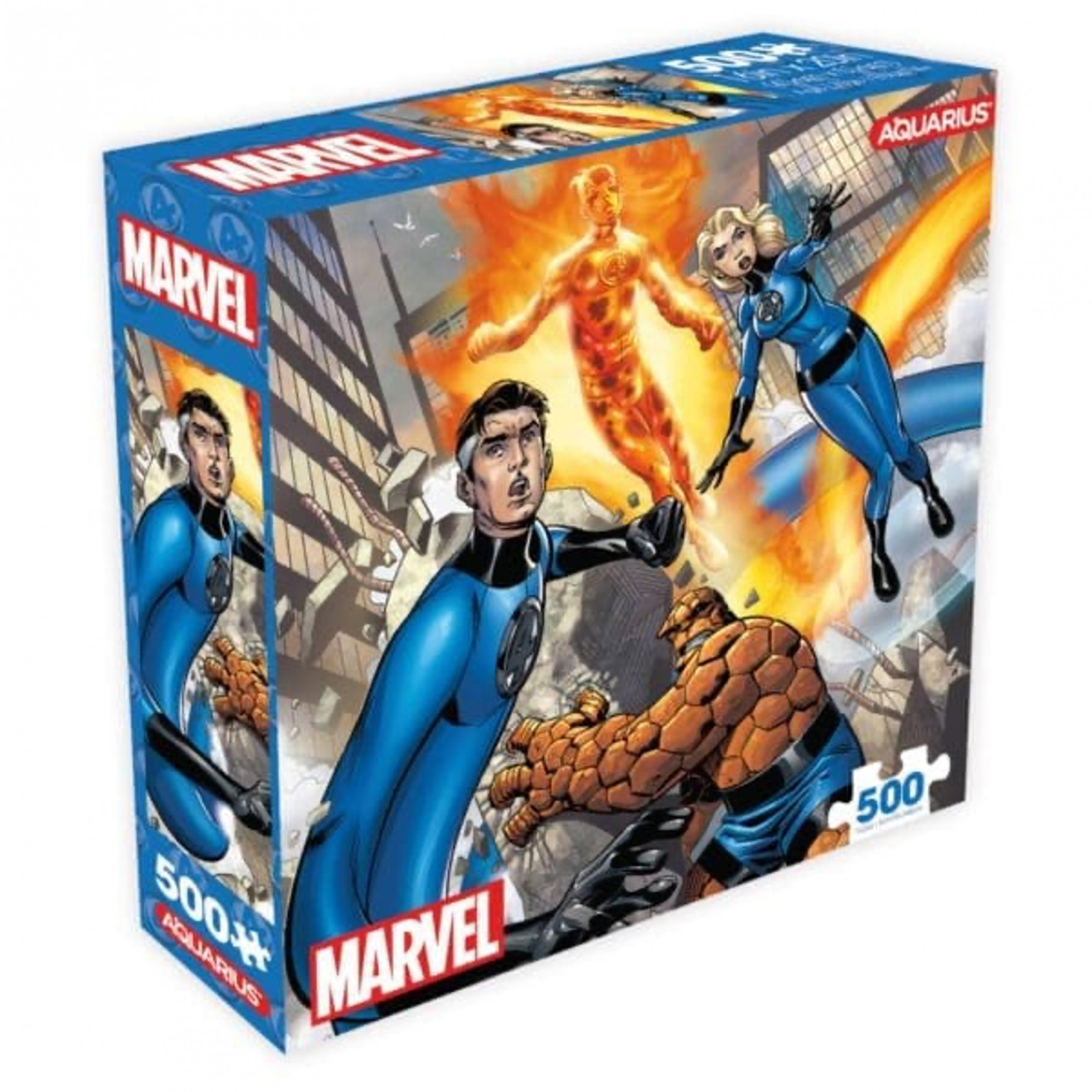 Fantastic 4 Heroes in Action 500-count Jigsaw Puzzle, Multi-Color