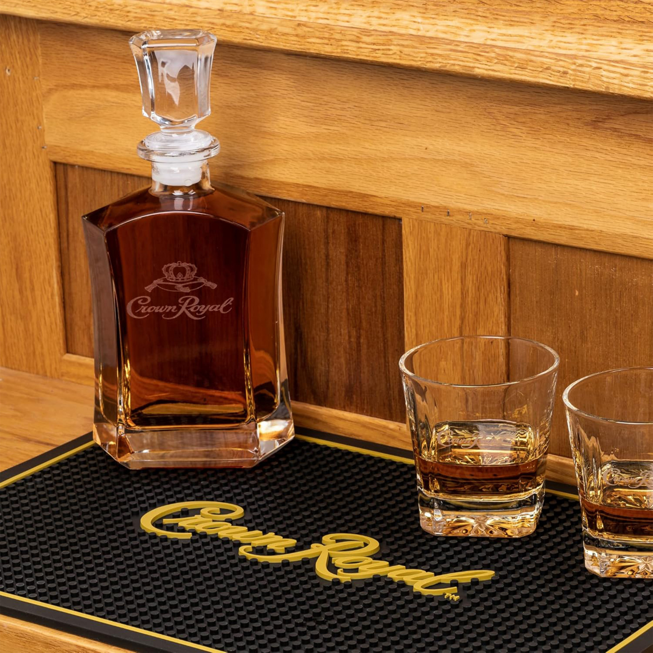 Crown Royal Canadian Whiskey 18' x 12' Rubber Bar Mat