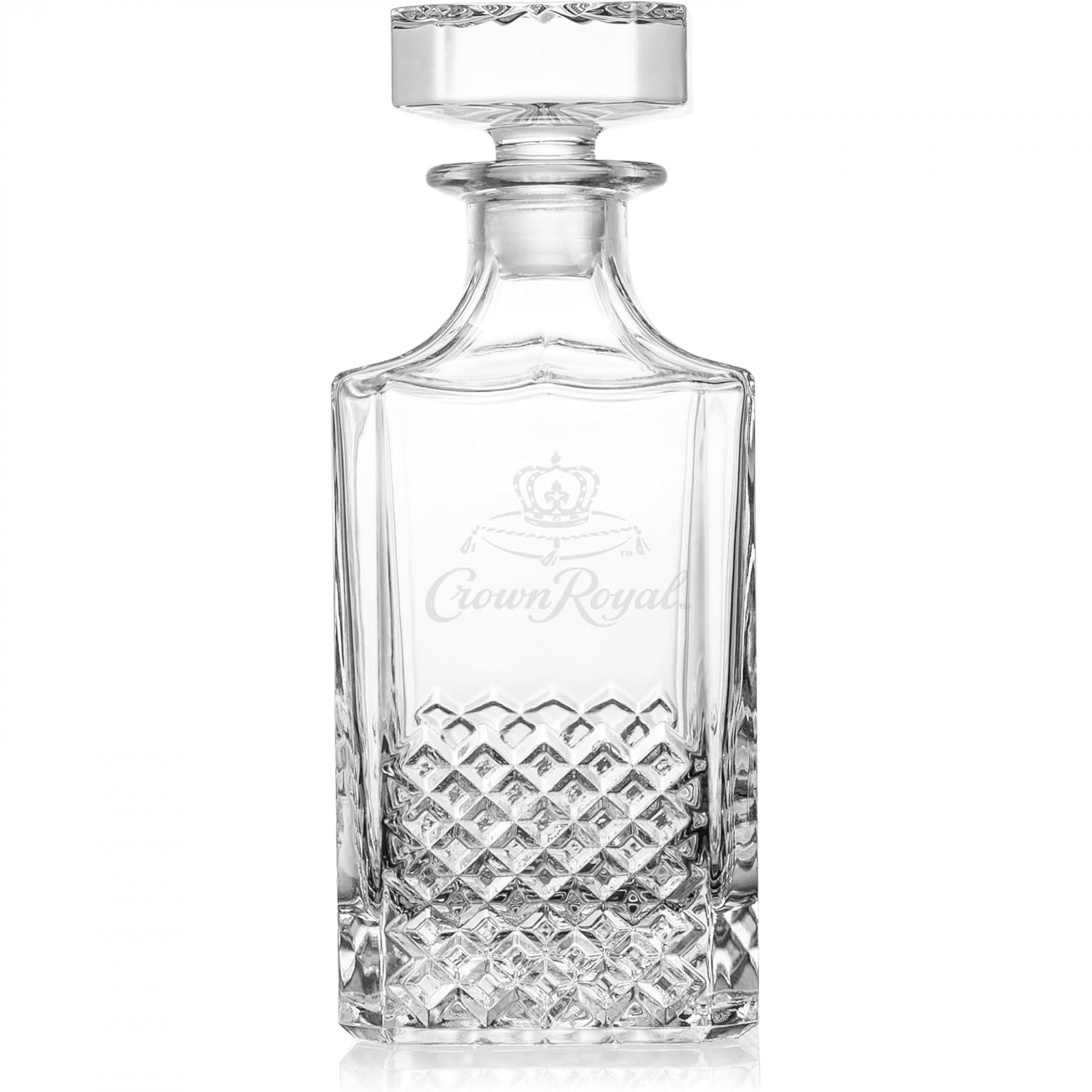 Crown Royal 750ml Glass Whiskey Decanter